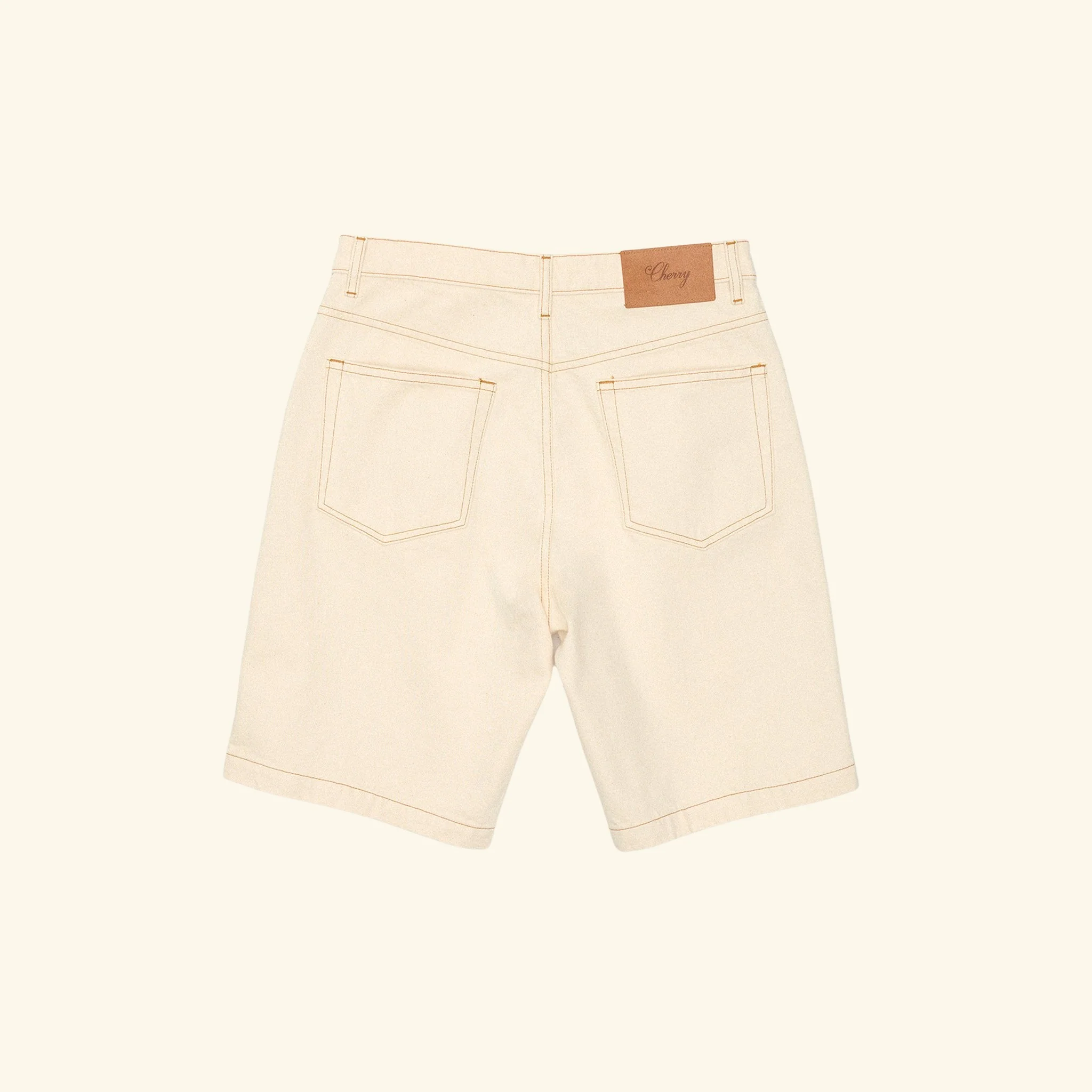 5 Pocket Twill Jorts (Ecru) - Image 3