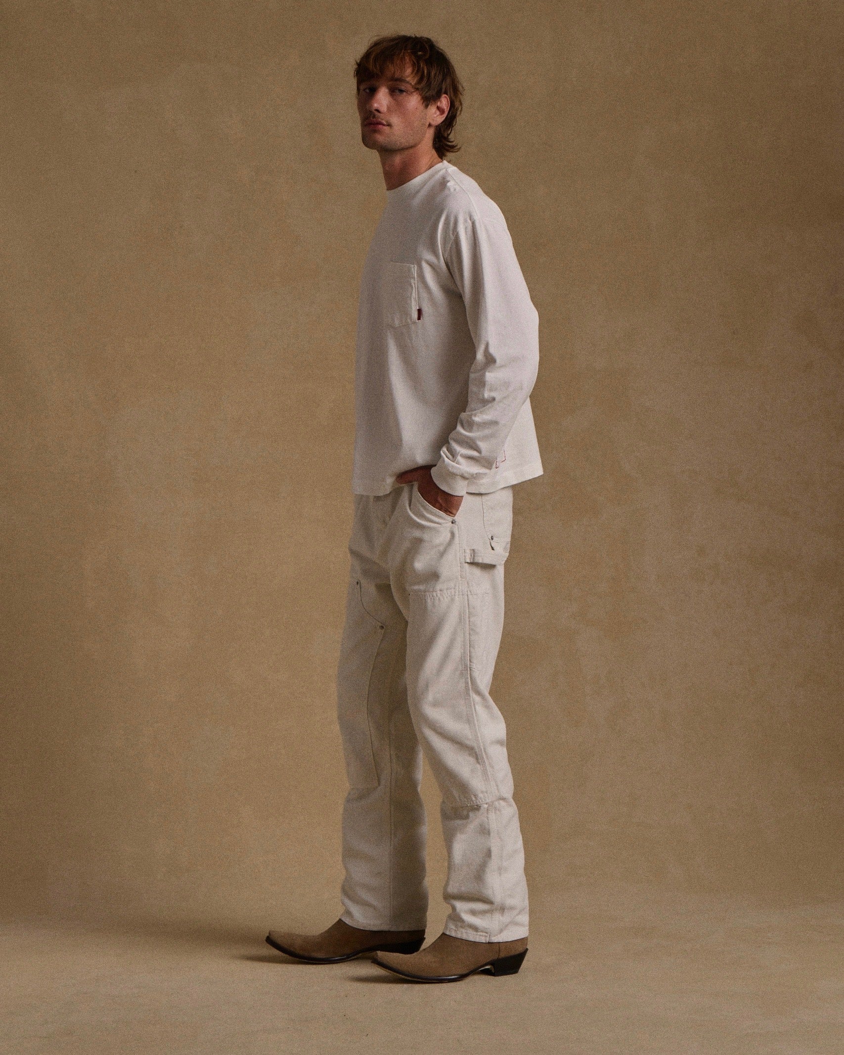 Classic Canvas Double Knee (White) - Image 4
