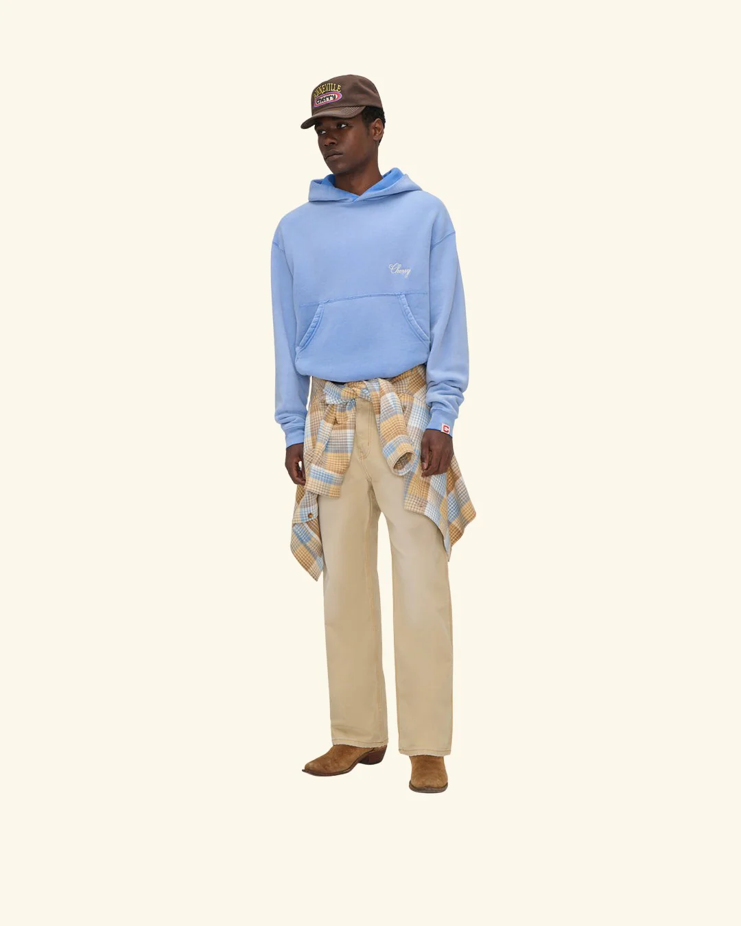 American Classic Hoodie (Sun Faded Blue) - Image 4