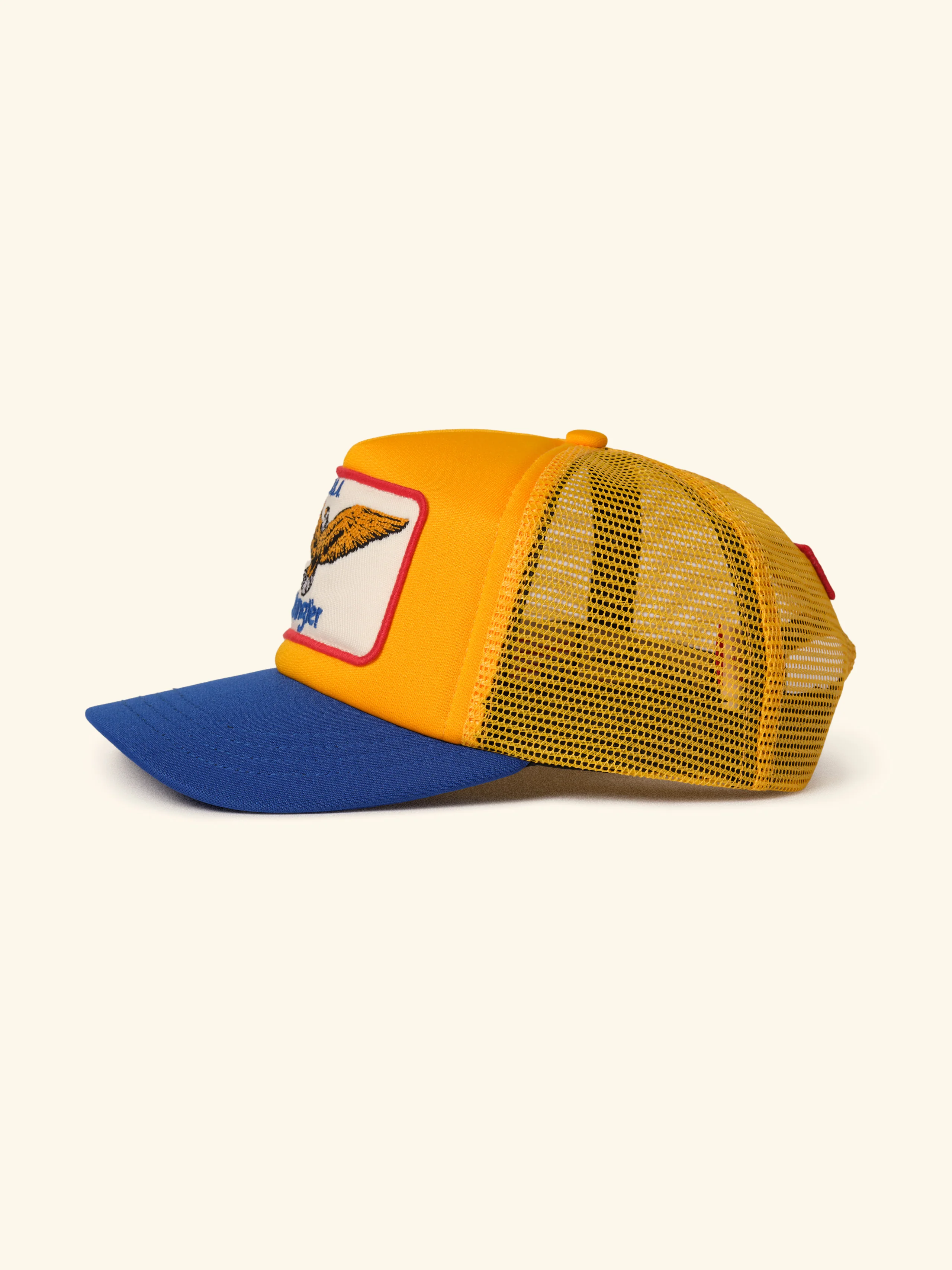 Cherry x Wrangler Trucker Hat (Yellow/Blue) - Image 4