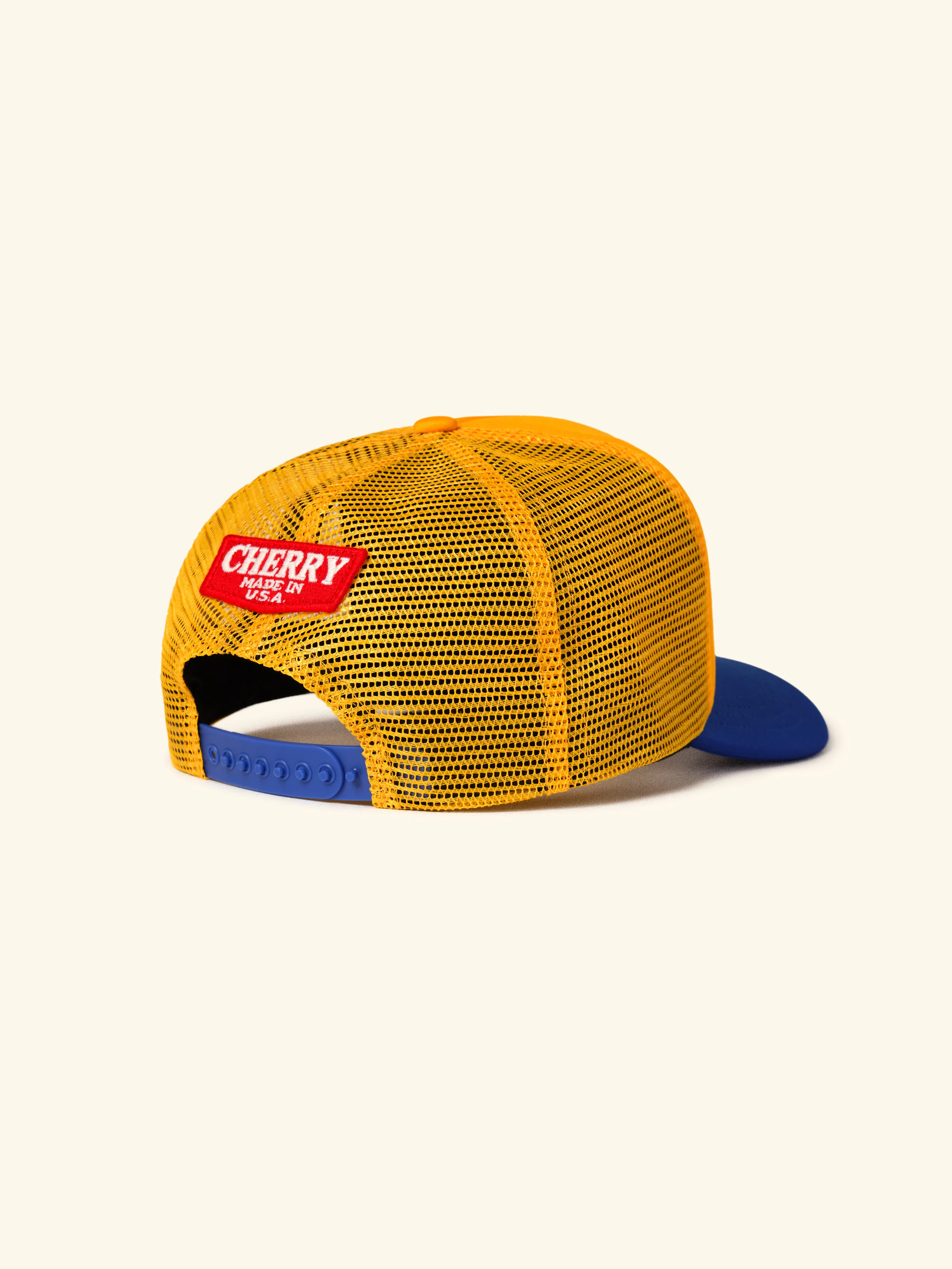 Cherry x Wrangler Trucker Hat (Yellow/Blue) - Image 5