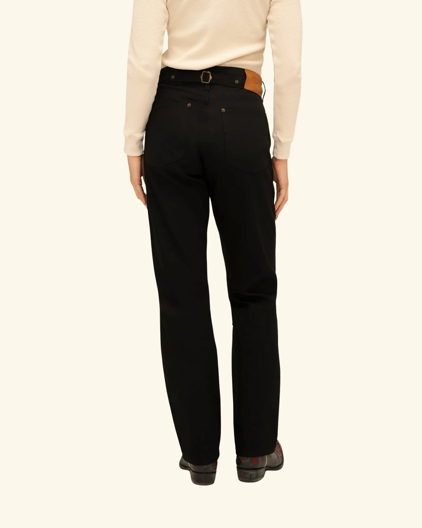 Buckle Back Denim Double Knees - Image 5
