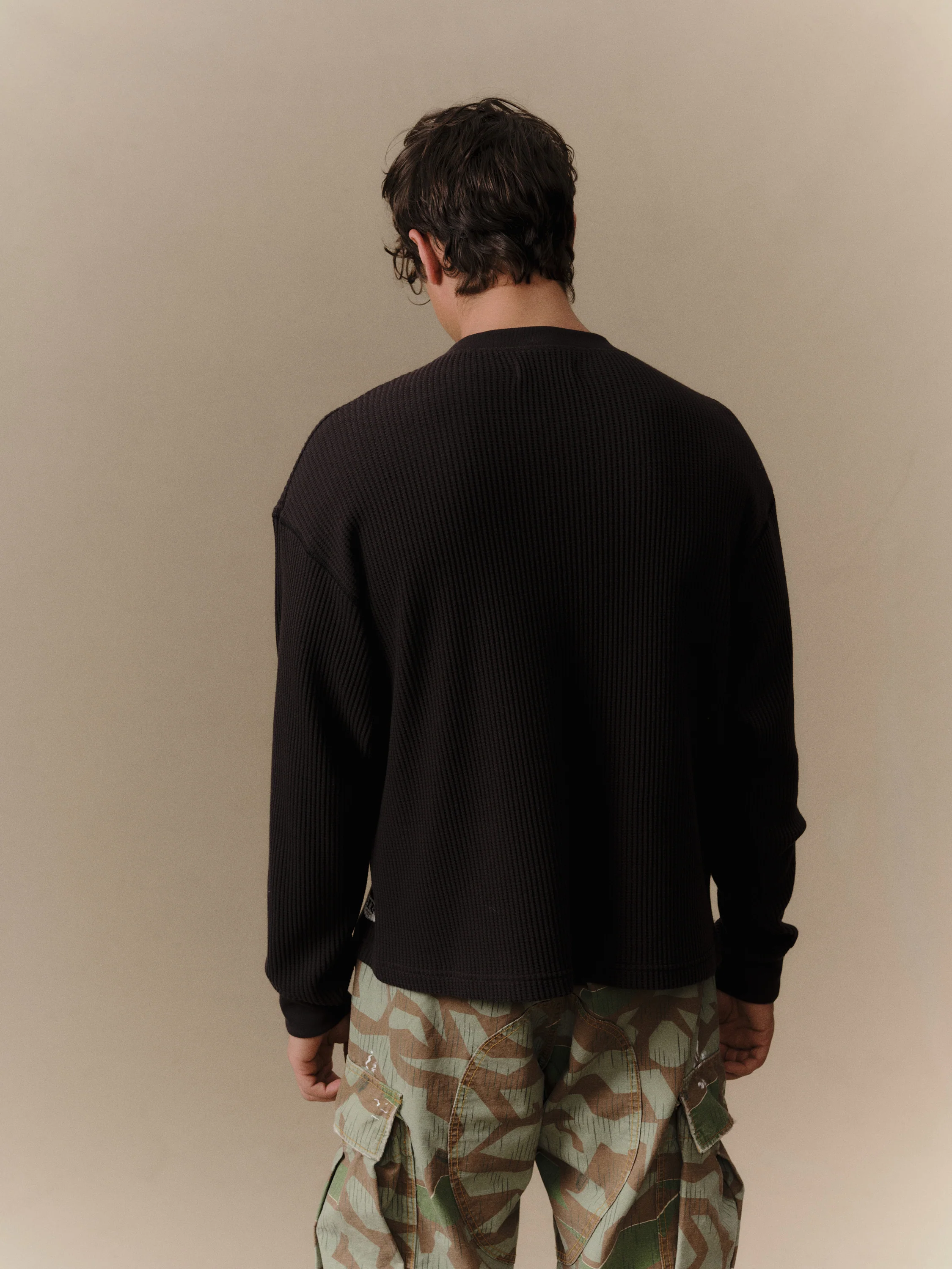 Chevron Logo Longsleeve Thermal (Black) - Image 4