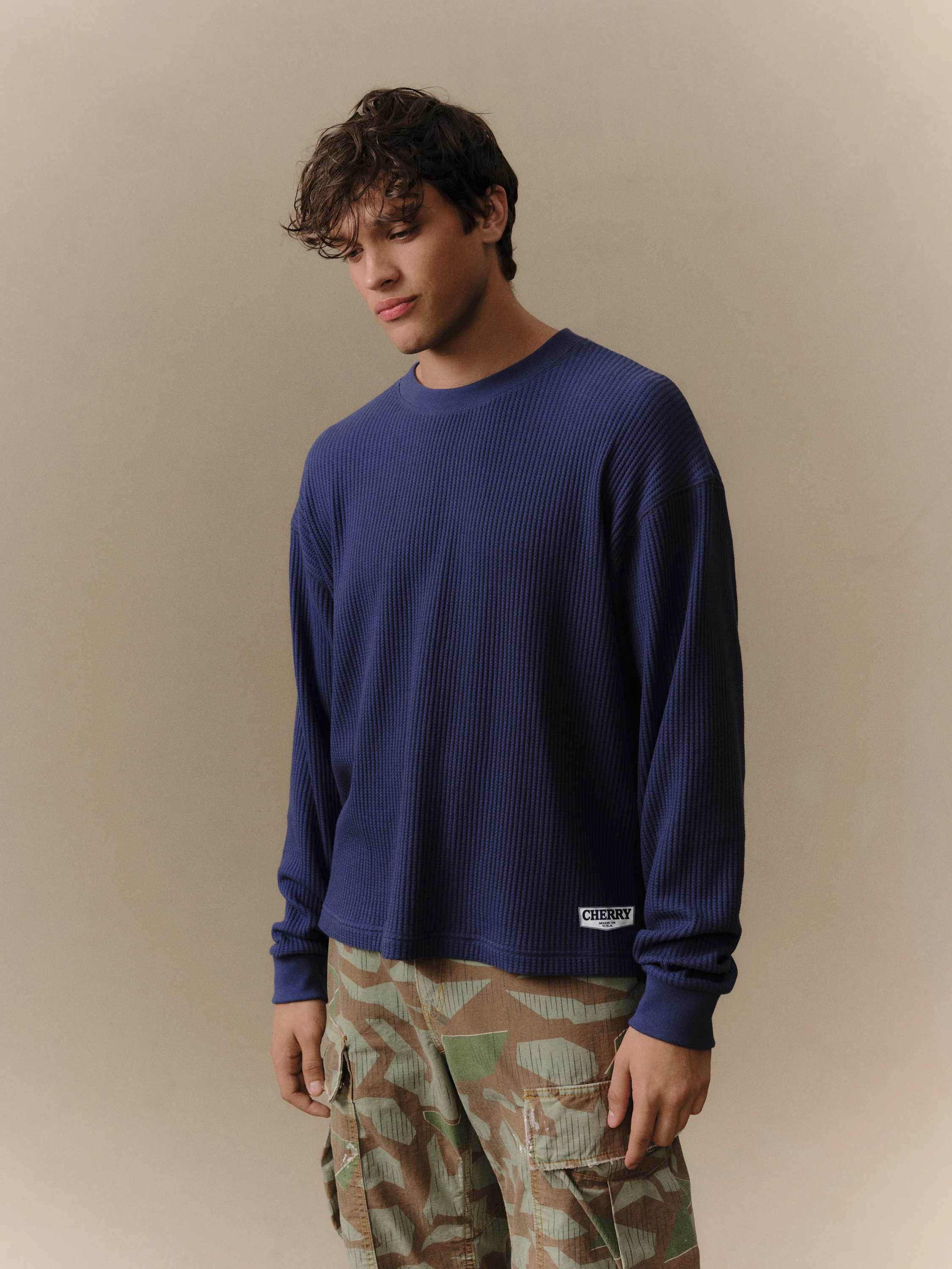 Chevron Logo Longsleeve Thermal (Navy) - Image 2