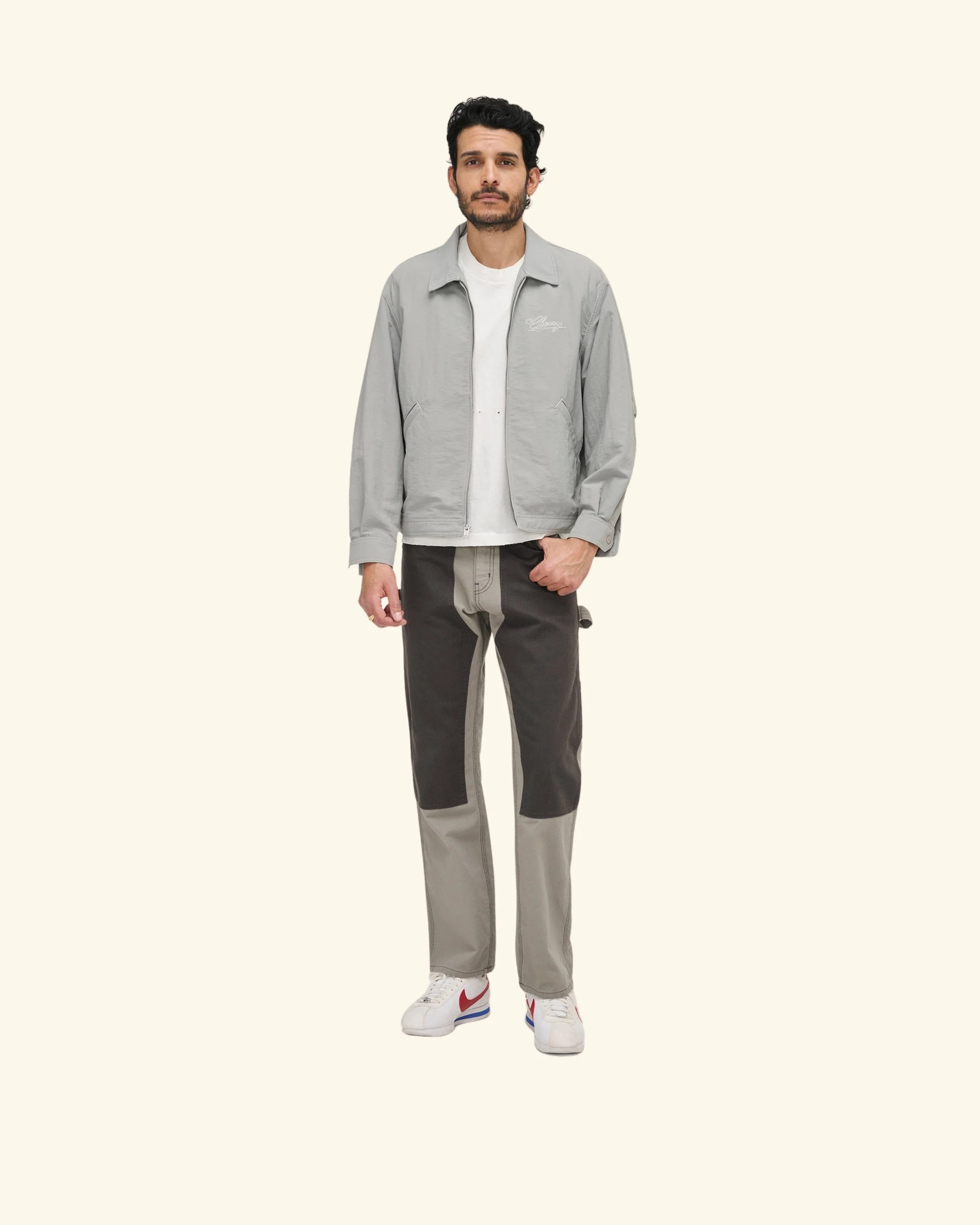 Contrast Double Knee Pant (Smoke) - Image 3