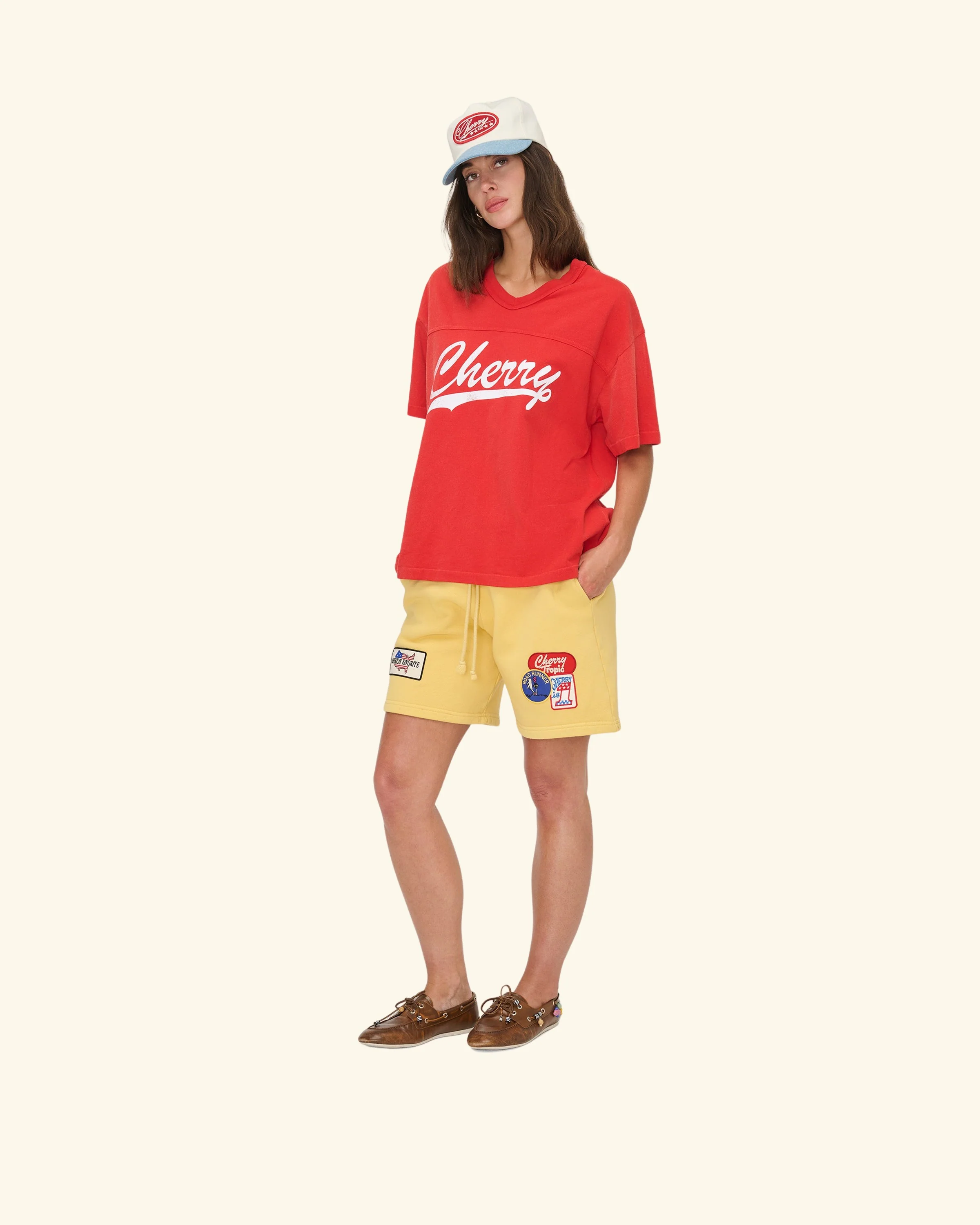 Cotton Football Boxy Jersey (Red) - Image 4