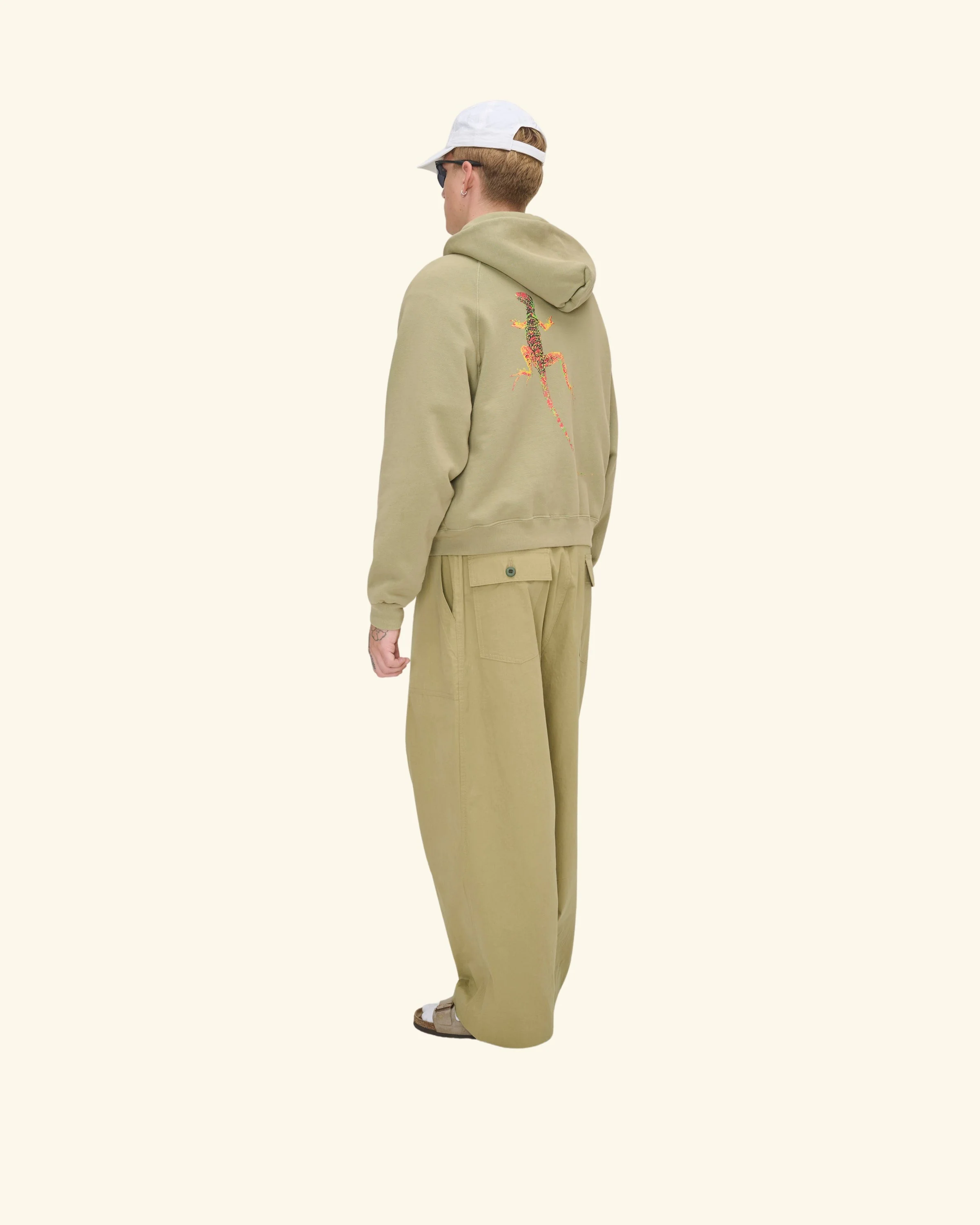 Desert Gecko Zip Up Hoodie (Cactus) - Image 5