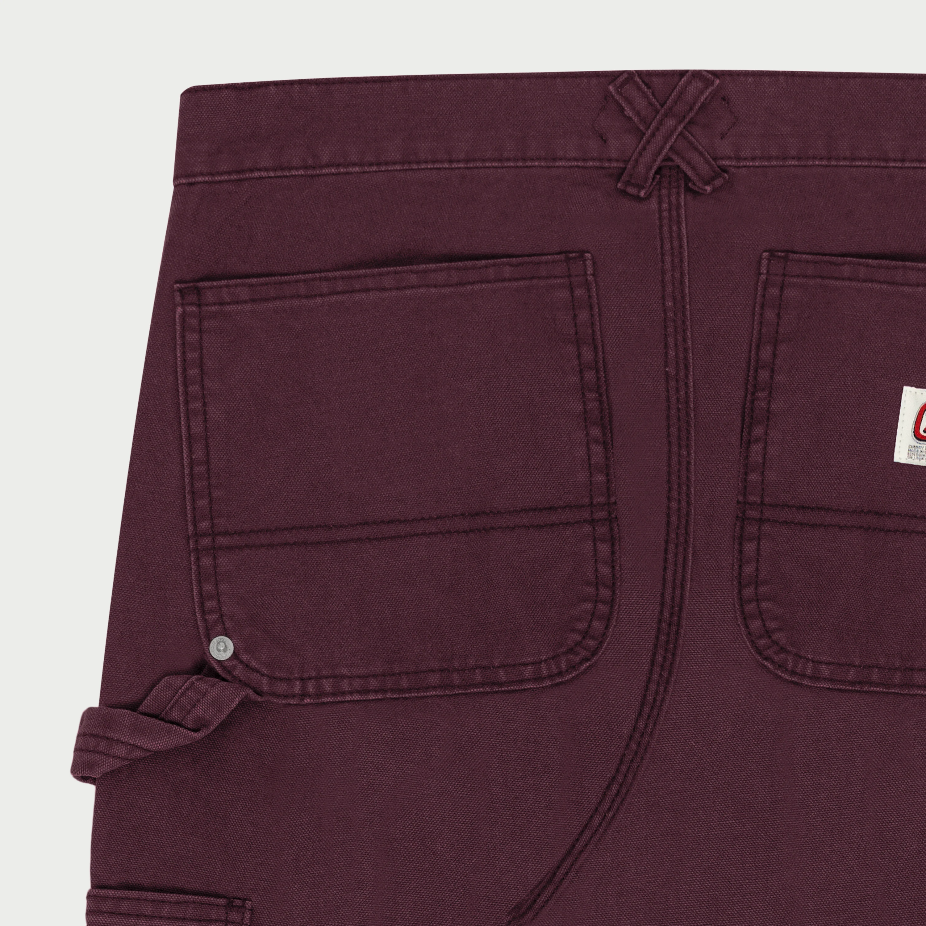 Double Knee Painter Pants (Maroon) - Image 5