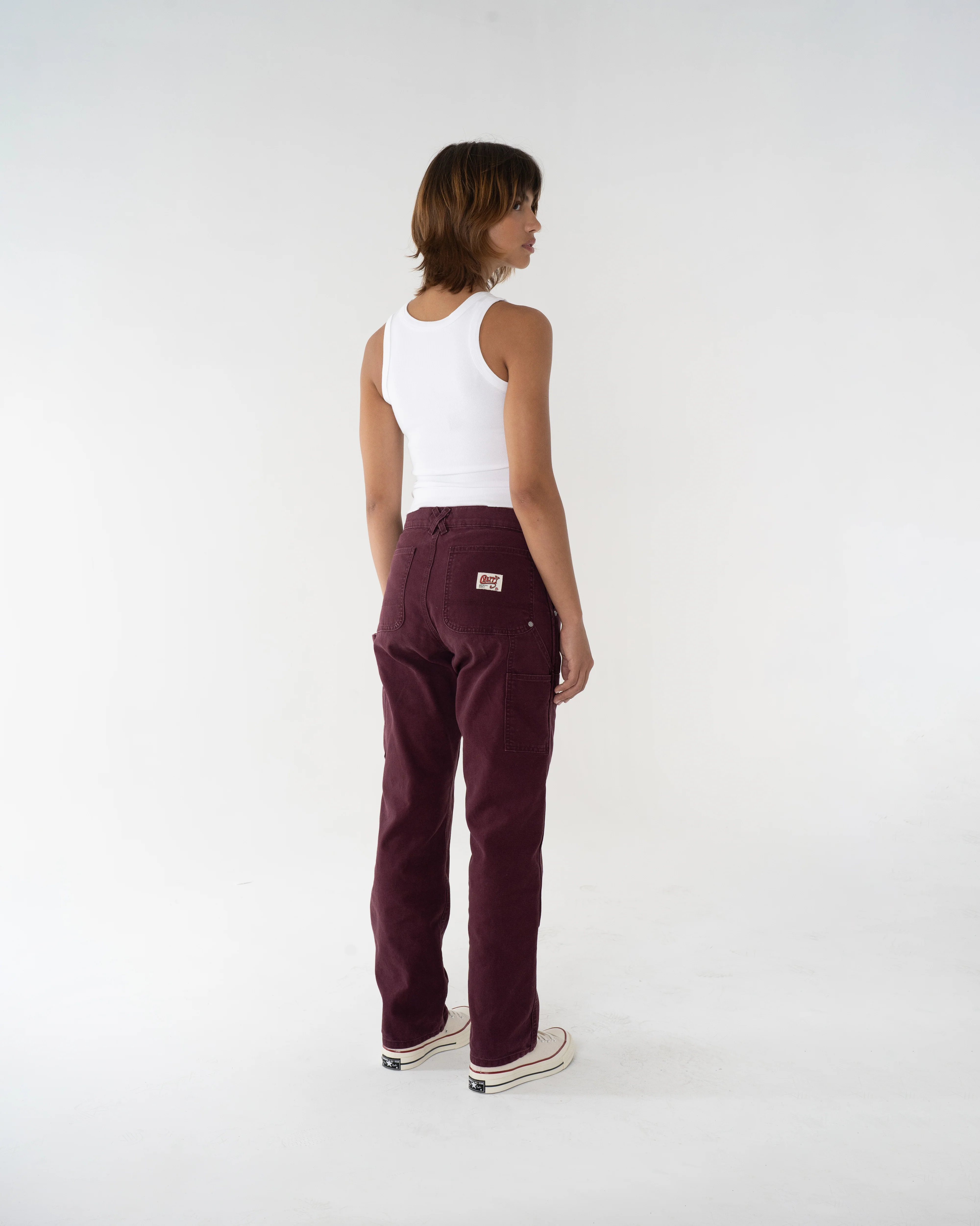 Double Knee Painter Pants (Maroon) - Image 8