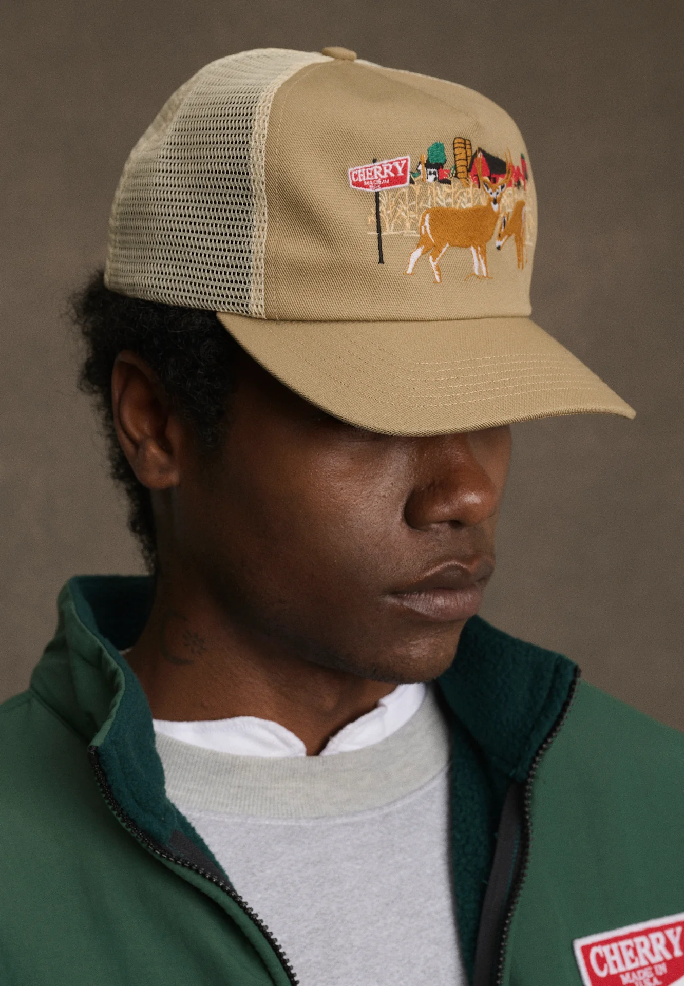 Farm House Trucker (Khaki) - Image 3