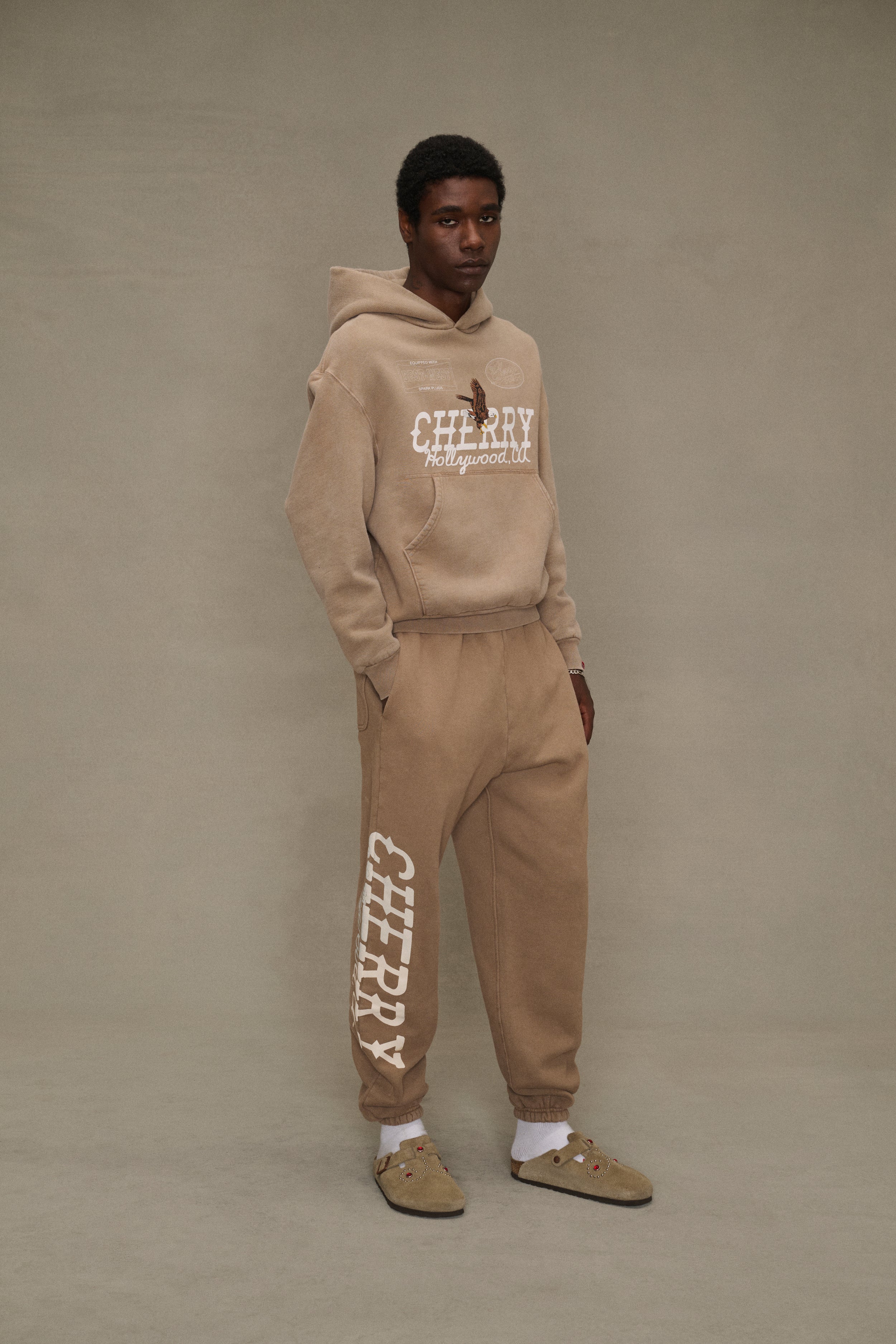 Hollywood Pullover Hoodie (Tan) - Image 4