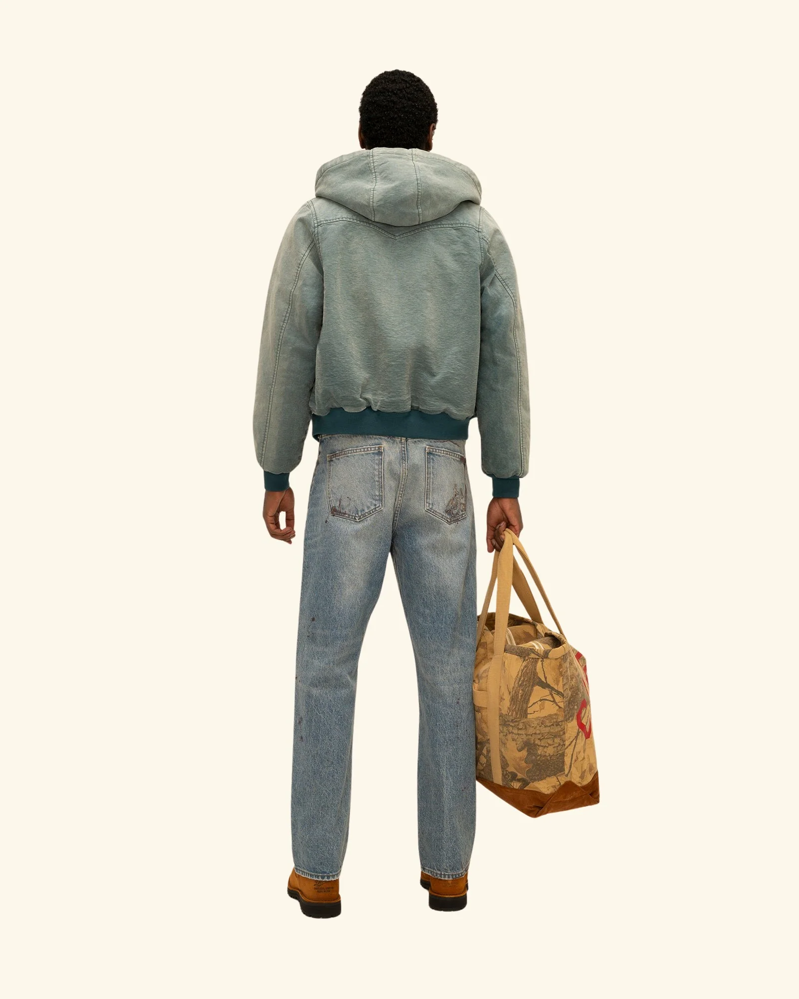 Hooded Canvas Work Jacket - Image 7