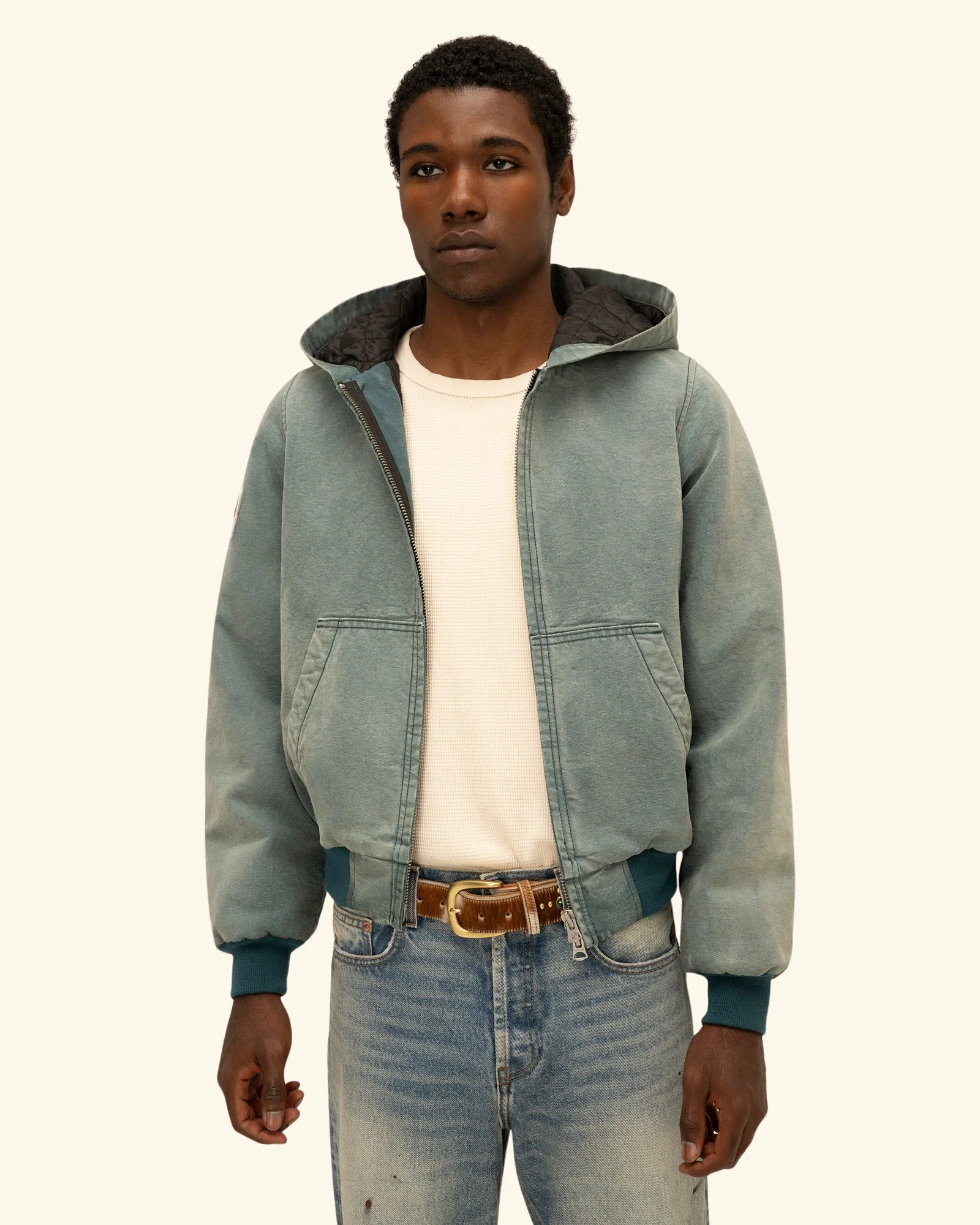 Hooded Canvas Work Jacket - Image 8