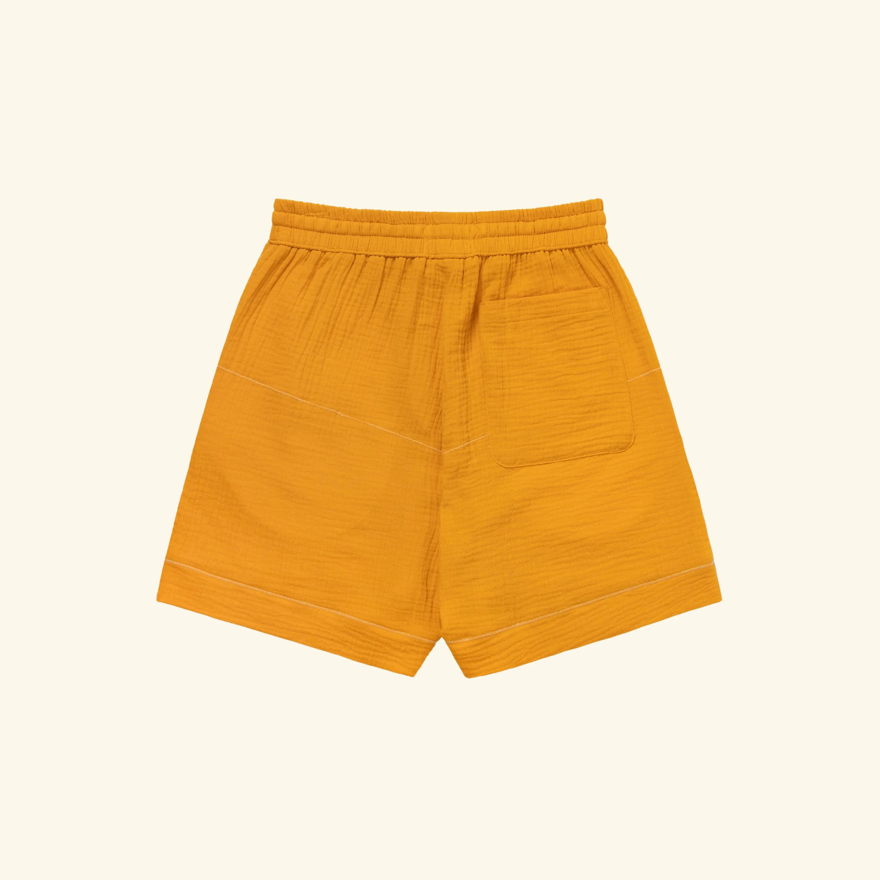 Embroidered Vacation Shorts (Gold)
