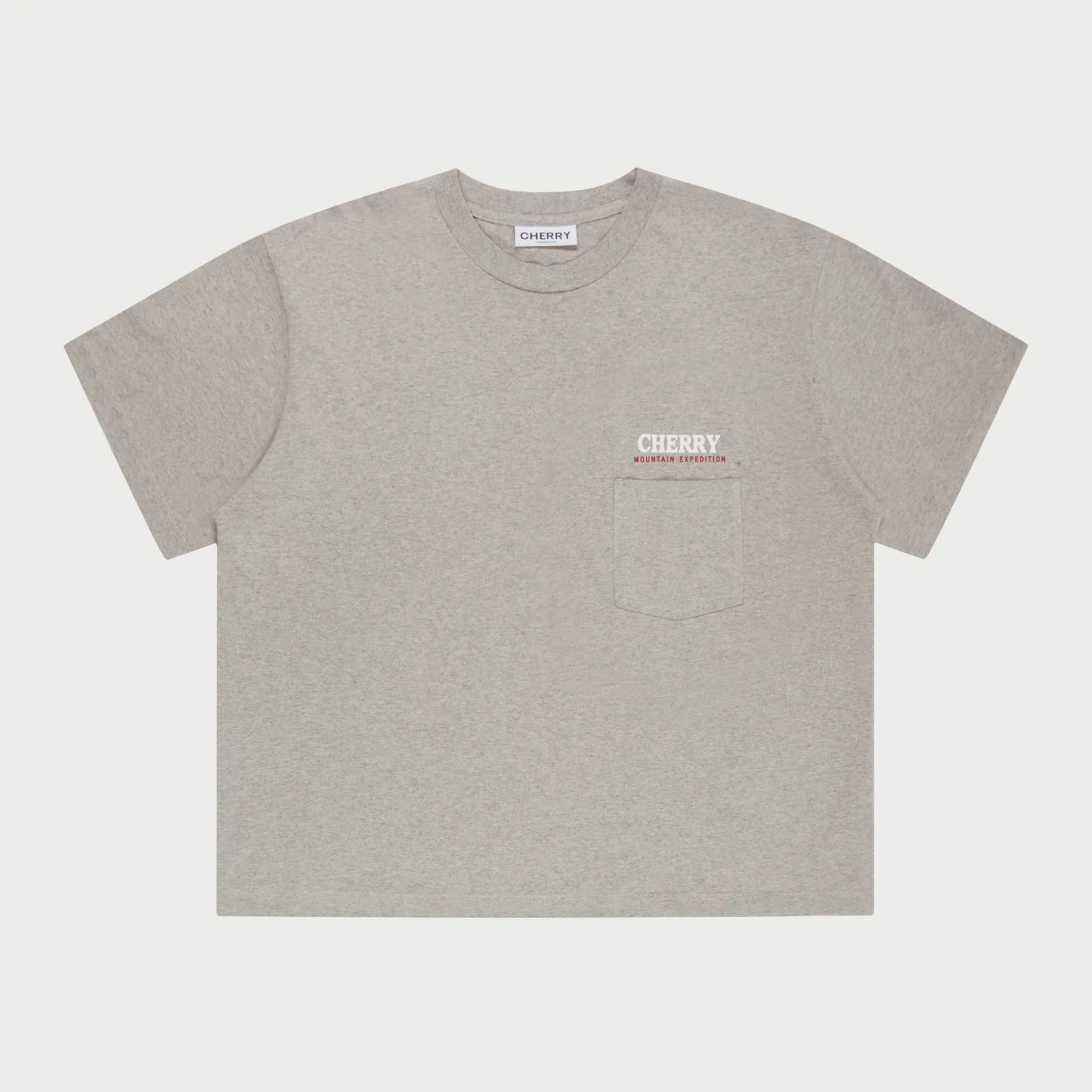 Mountain Expedition Boxy Pocket Tee (Heather Grey)