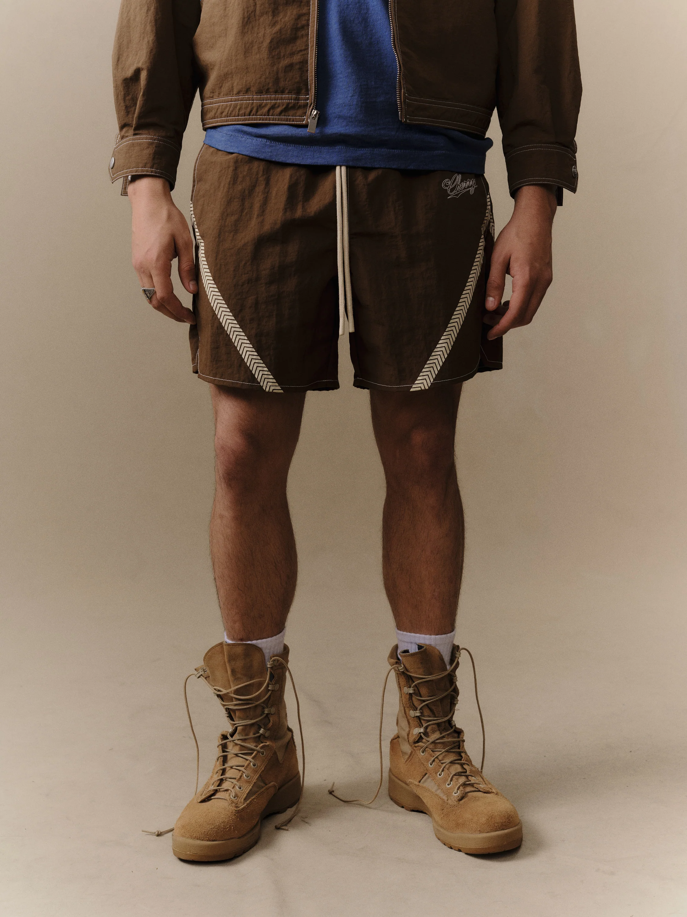 Nylon Running Shorts (Brown) - Image 2