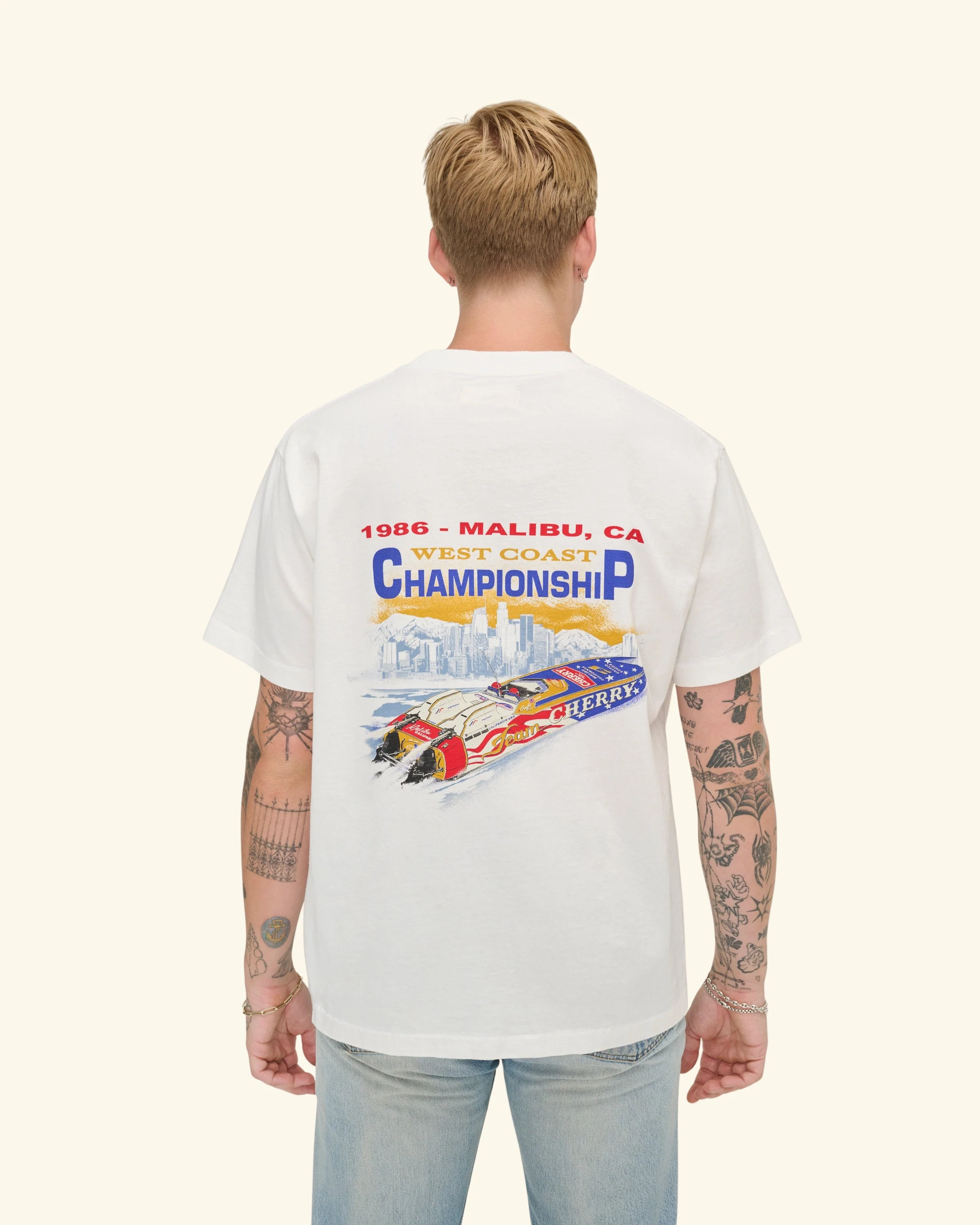 Offshore Boxy Pocket T-Shirt (Vintage White) - Image 4