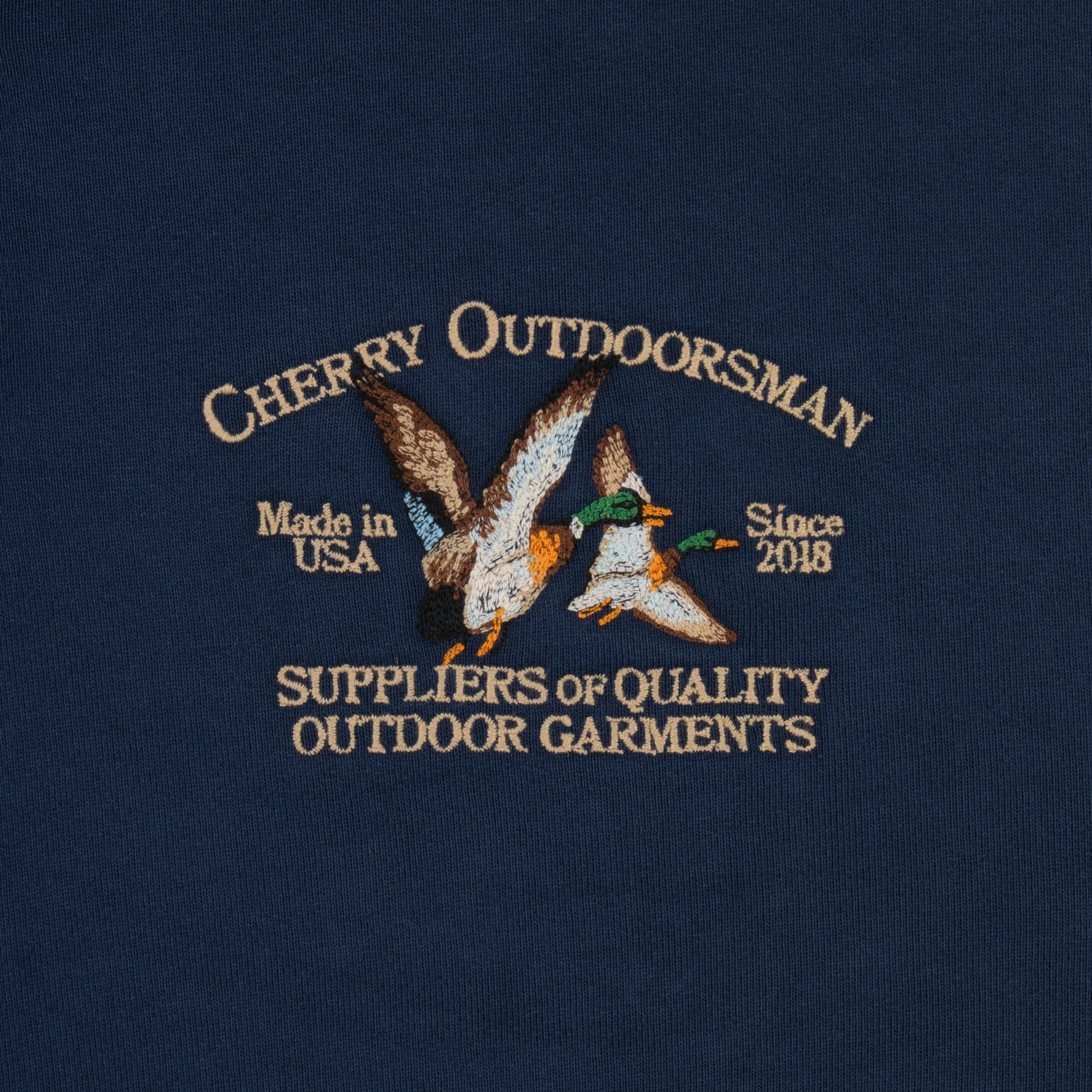 Outdoorsman Henley Hoodie (Navy) - Image 3