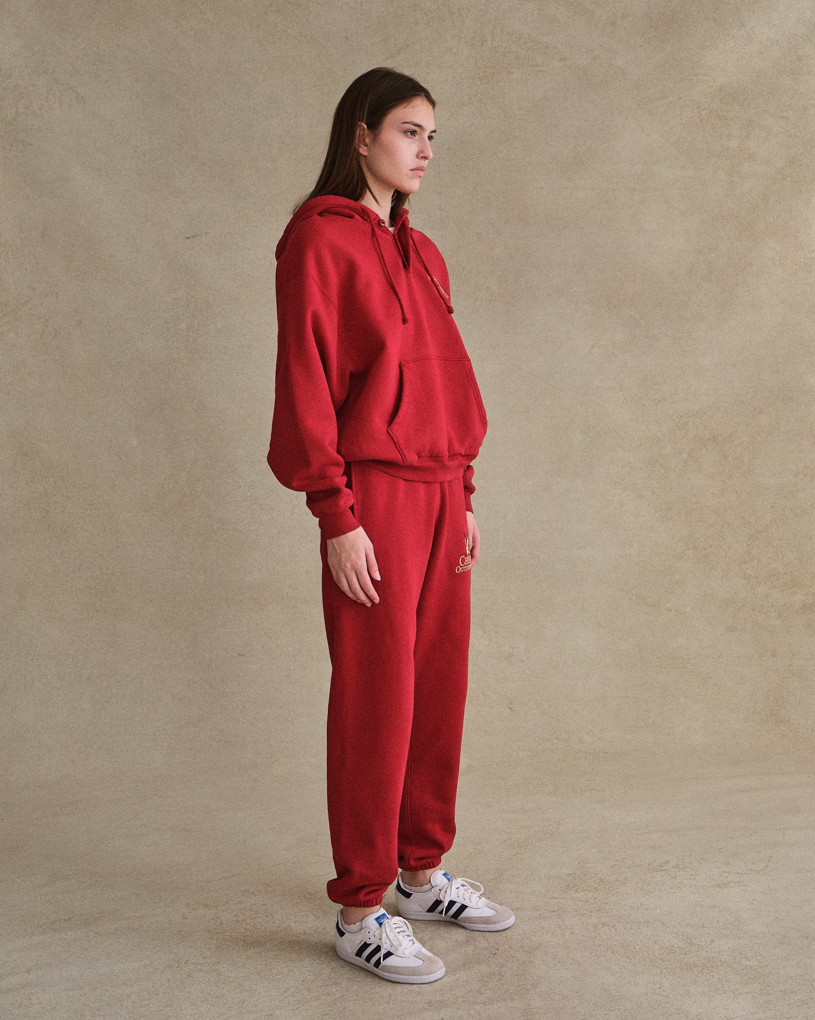 Outdoorsman Henley Hoodie (Red) - Image 6