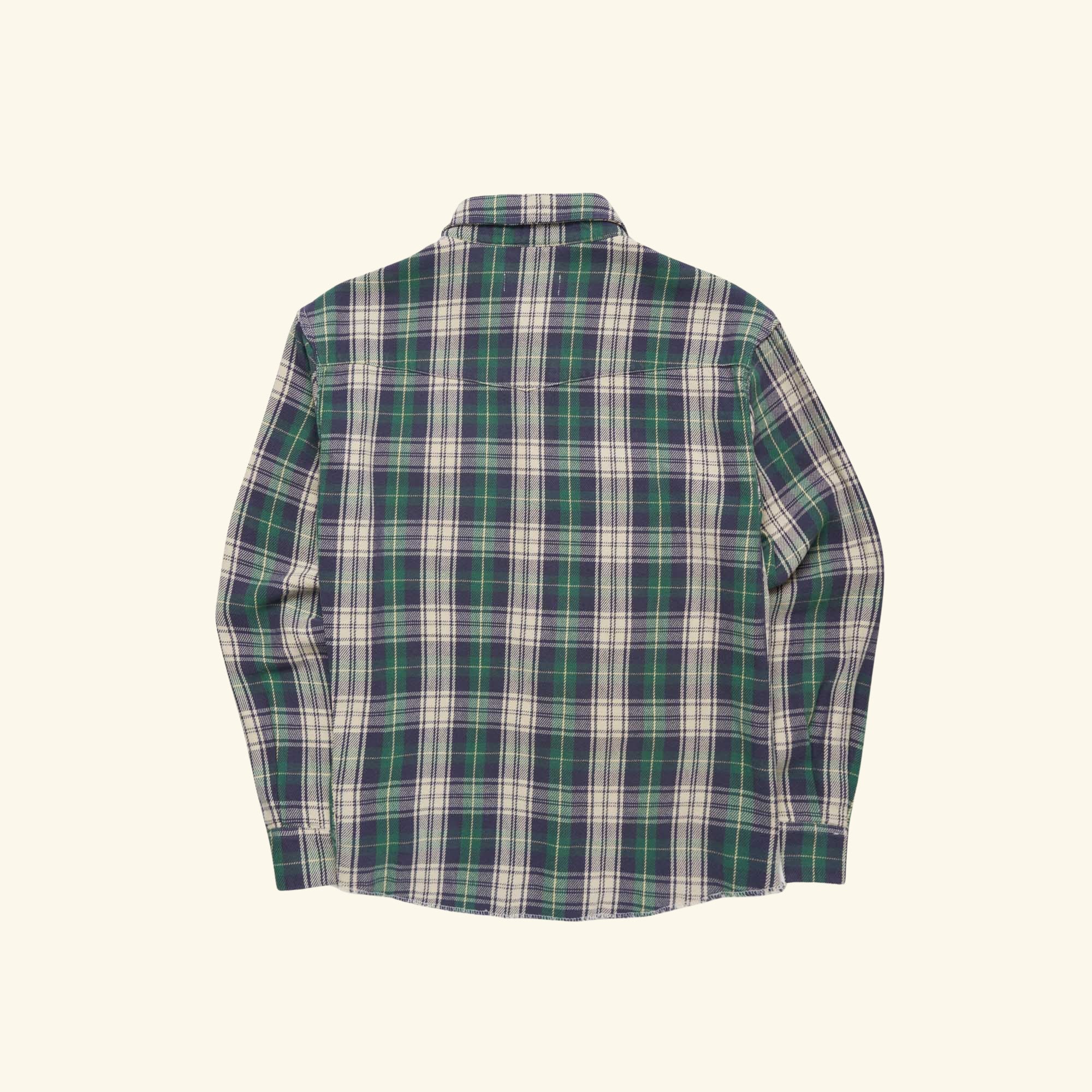 Plaid Western Shirt (Green) - Image 5
