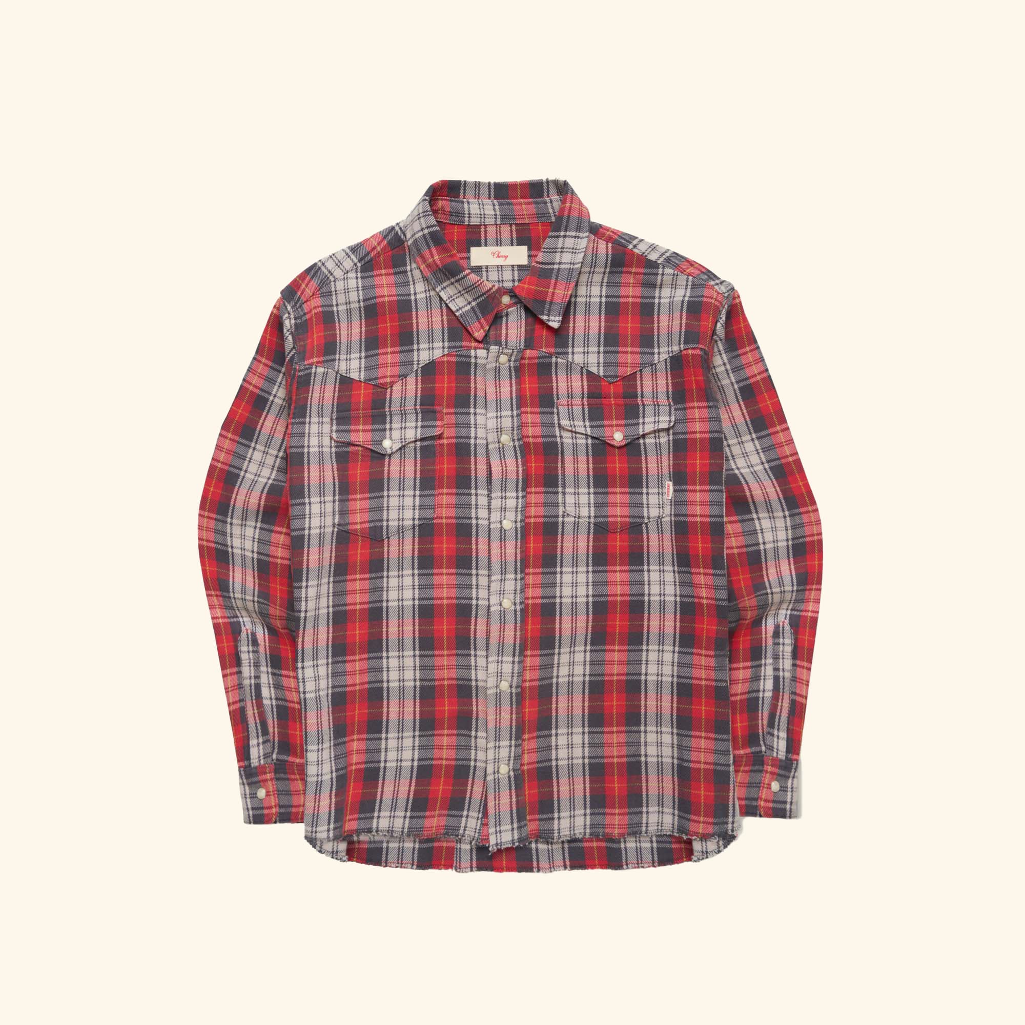 Plaid Western Shirt (Red)