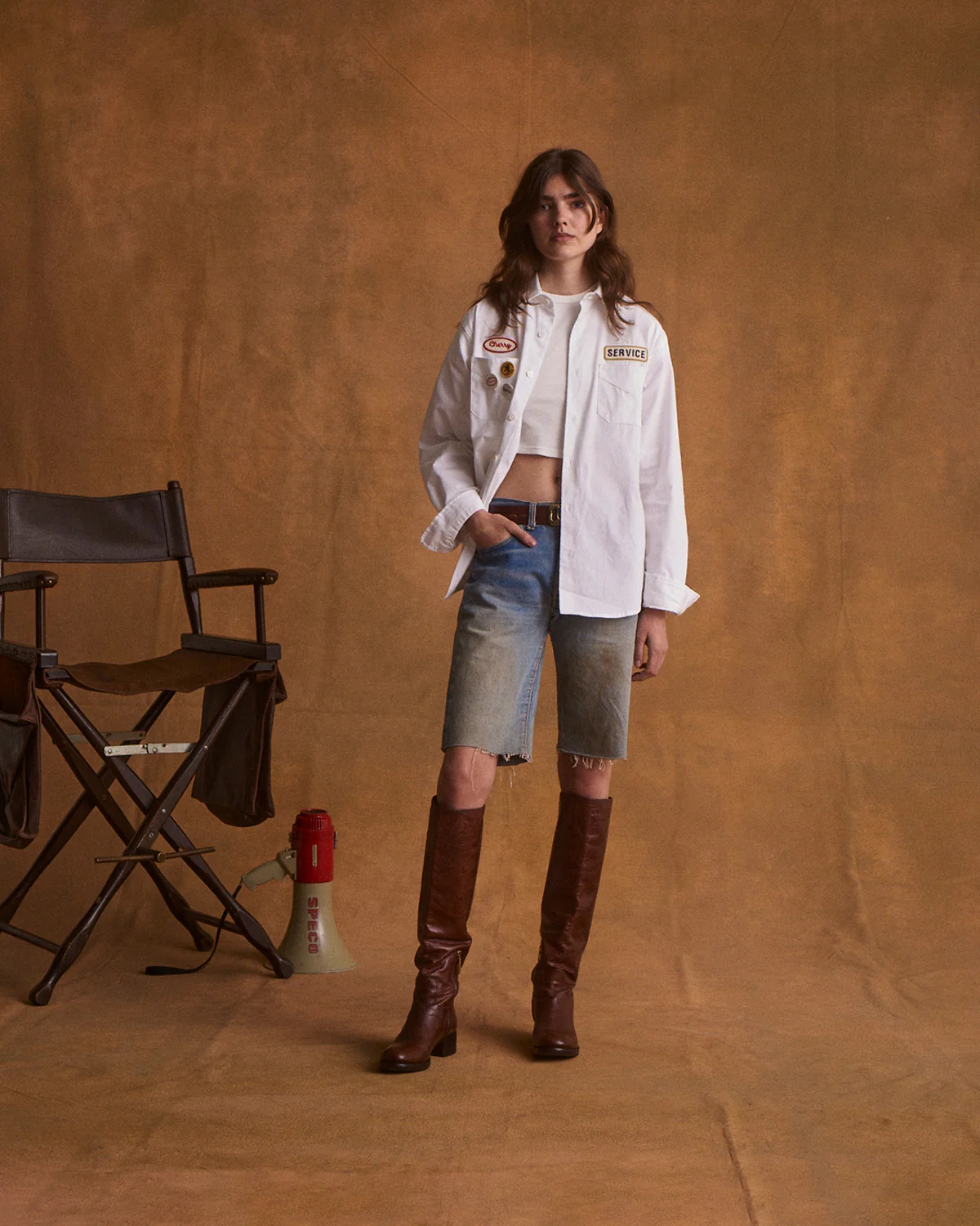 Poplin Mechanic Shirt (White) - Image 6