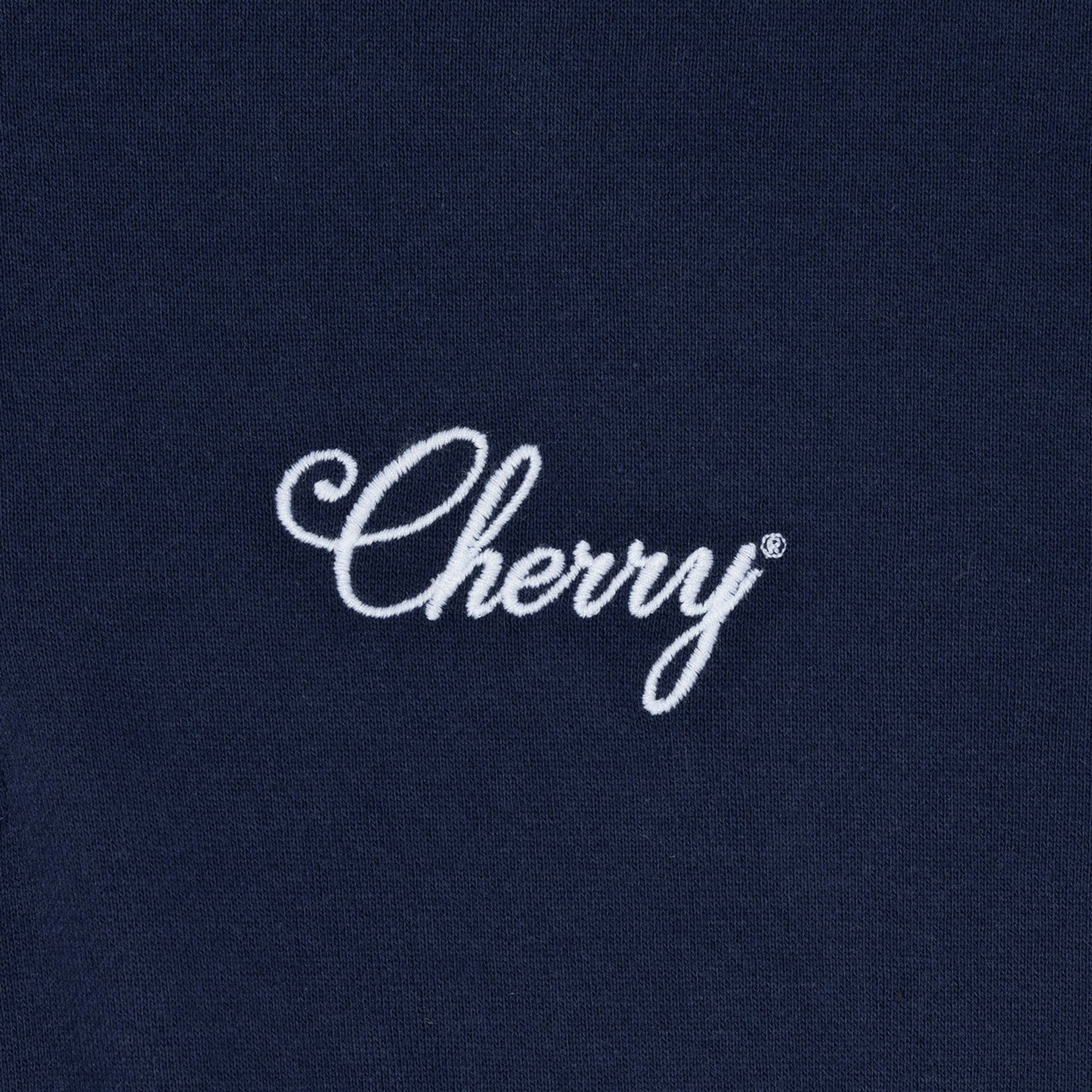 Cropped Midweight Quarter Zip Polo (Navy) - Image 3
