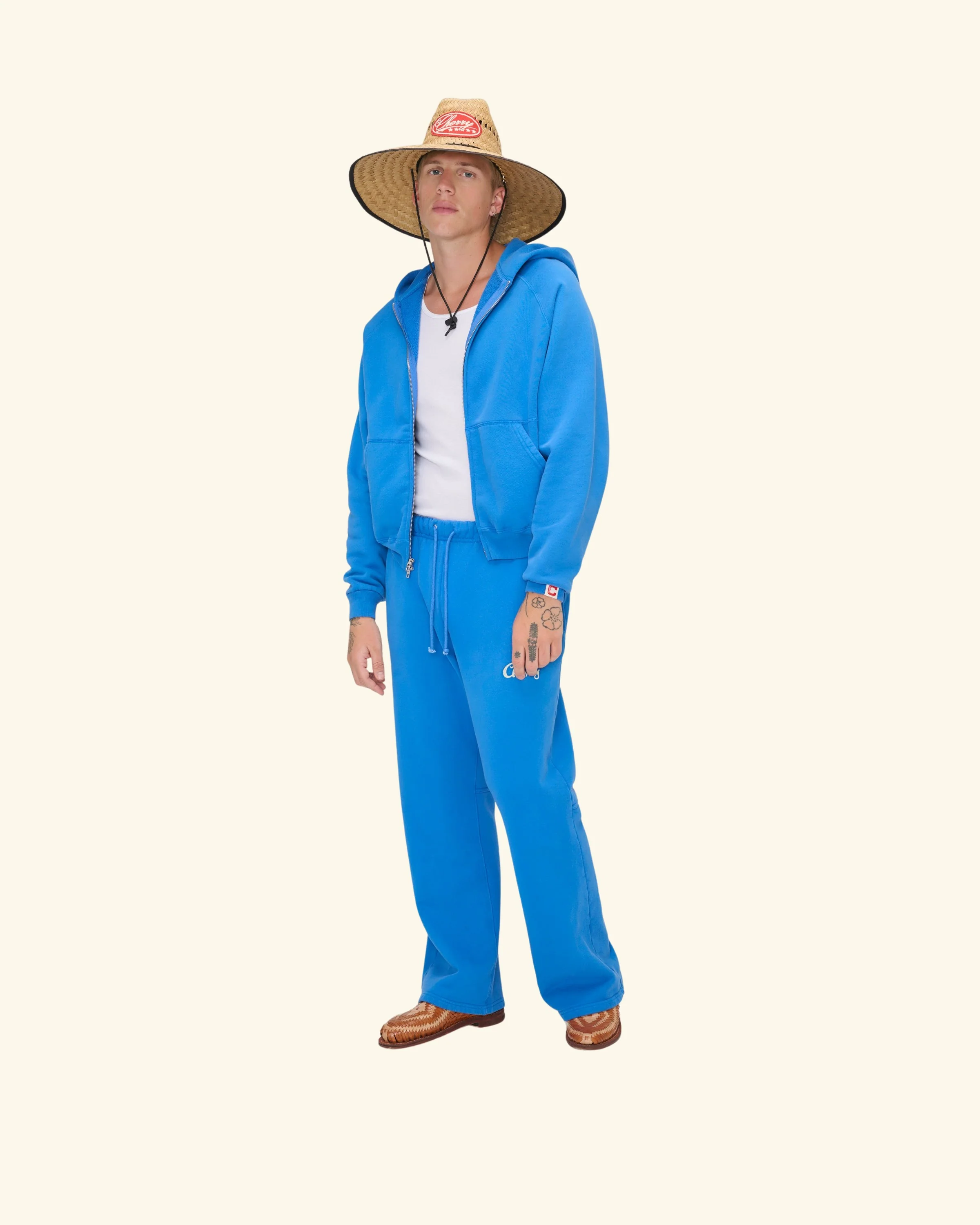 Raglan Zip Up Hoodie (River Blue) - Image 3