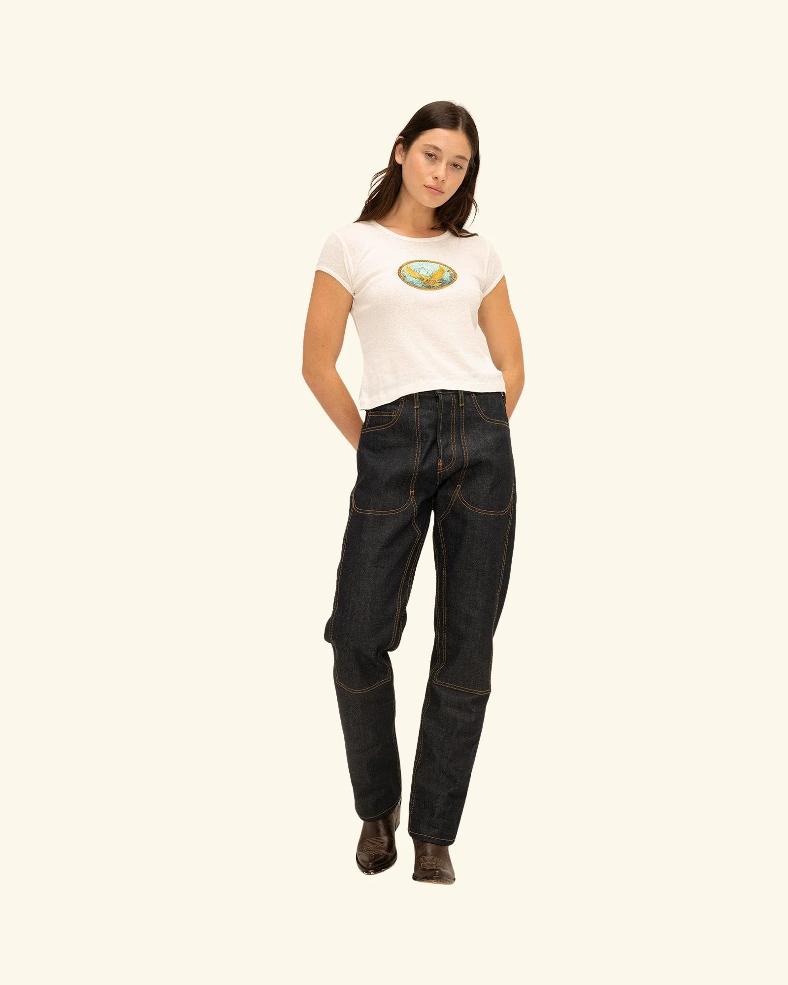 Saloon Scoop Neck Baby Tee - Image 3