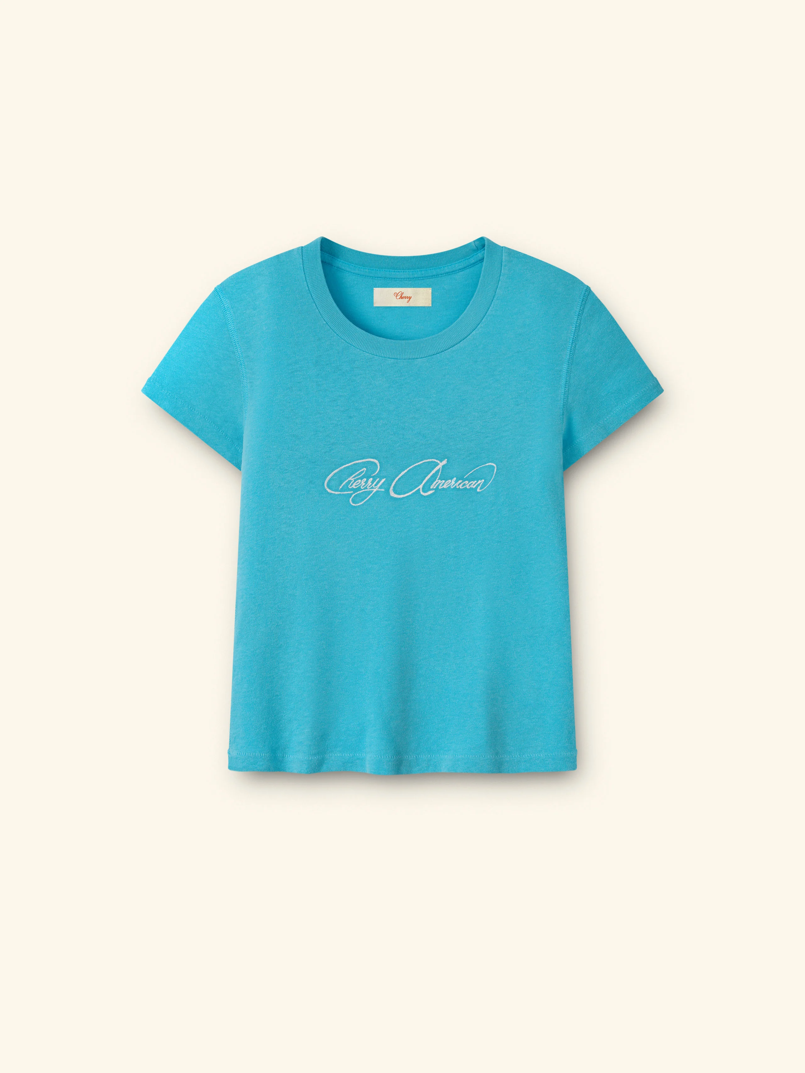 Cherry American Baby Tee (Turquoise)