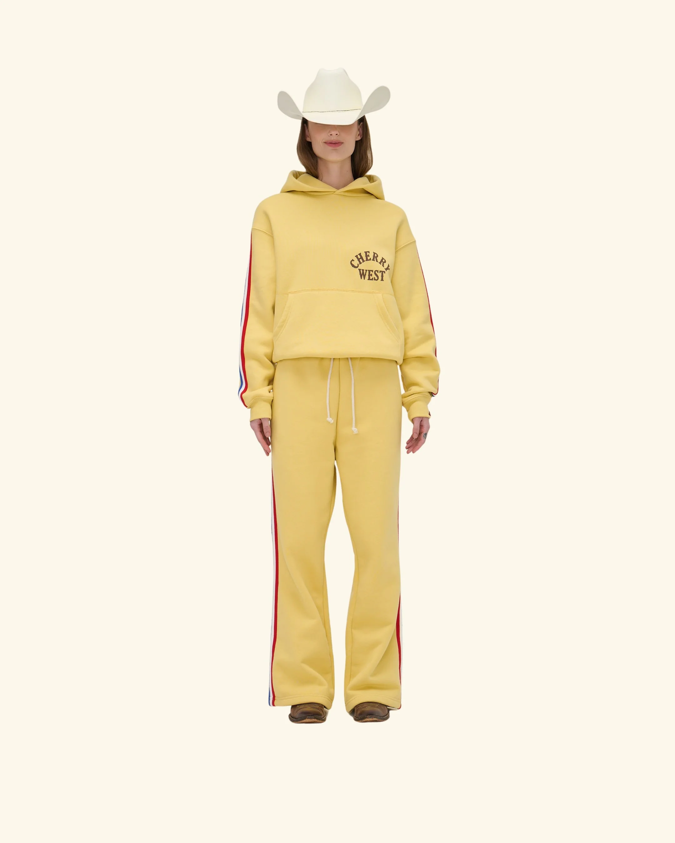 Striped Applique Hoodie (Butter) - Image 3