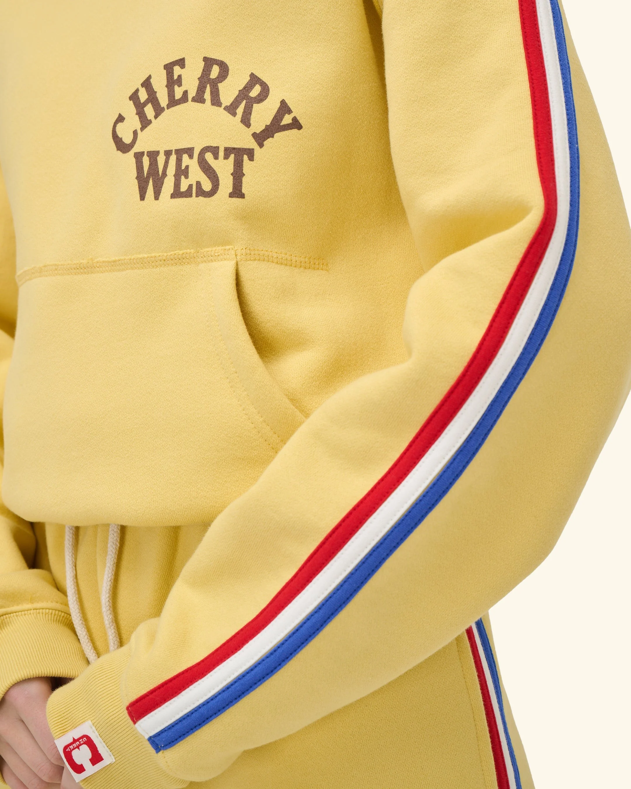 Striped Applique Hoodie (Butter) - Image 4