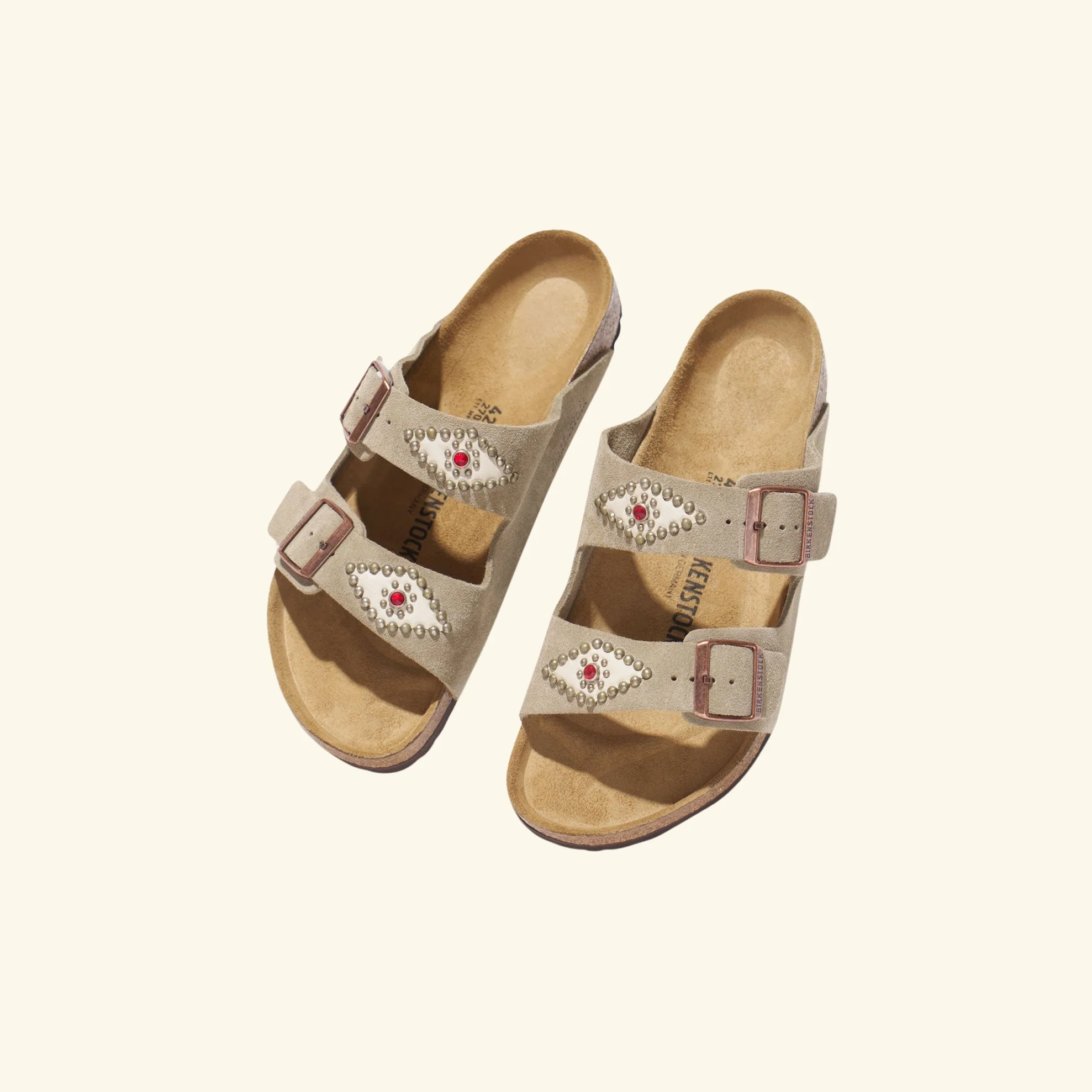 Studded Arizona Birkenstock (Taupe) - Image 3