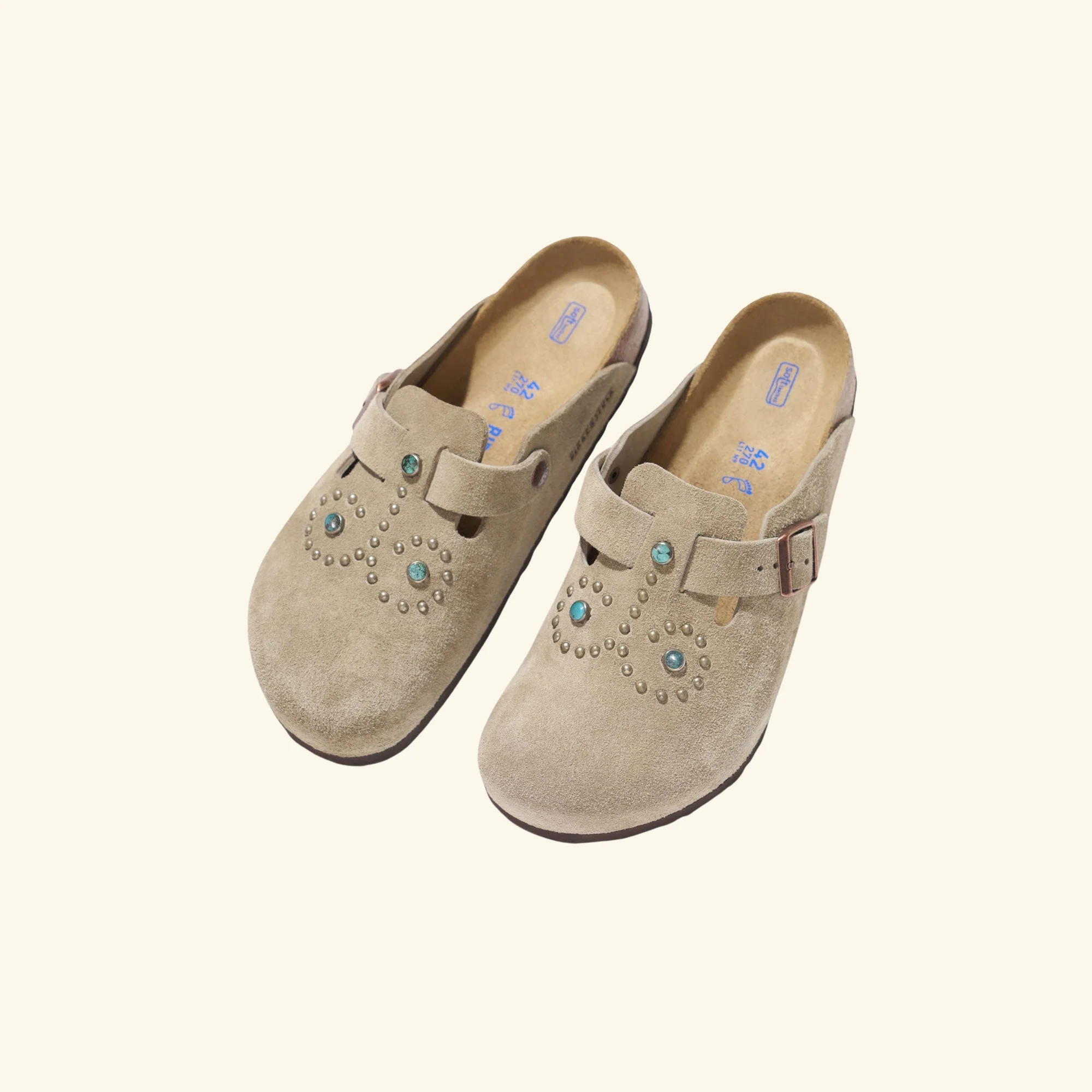Studded Boston Birkenstock (Taupe) - Image 2