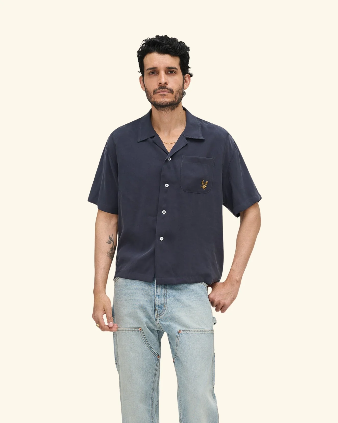 Tencel Bowling Shirt (Vintage Black) - Image 5