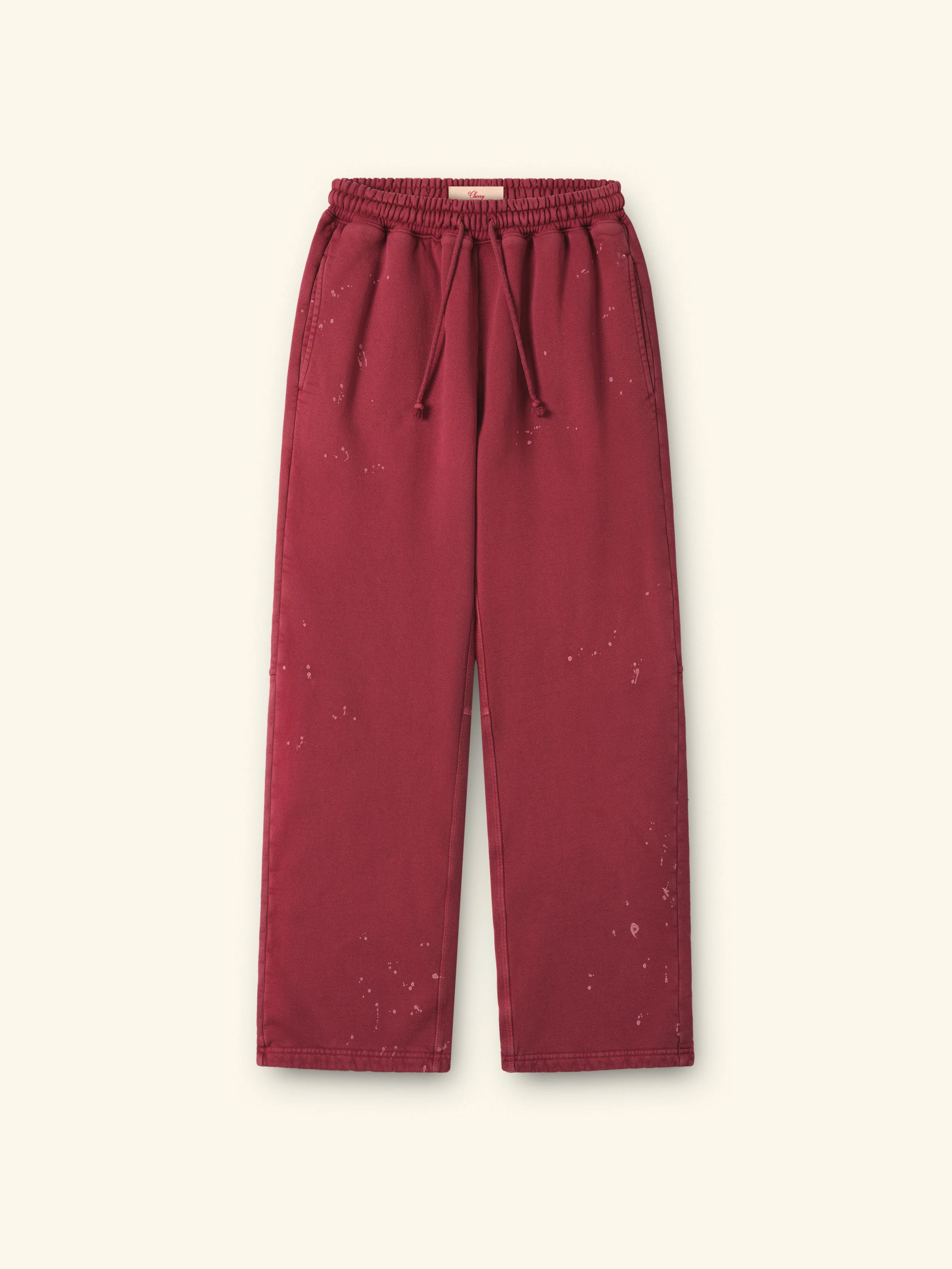 Valentine's Distressed Parachute Sweatpants (Sun Faded Red)