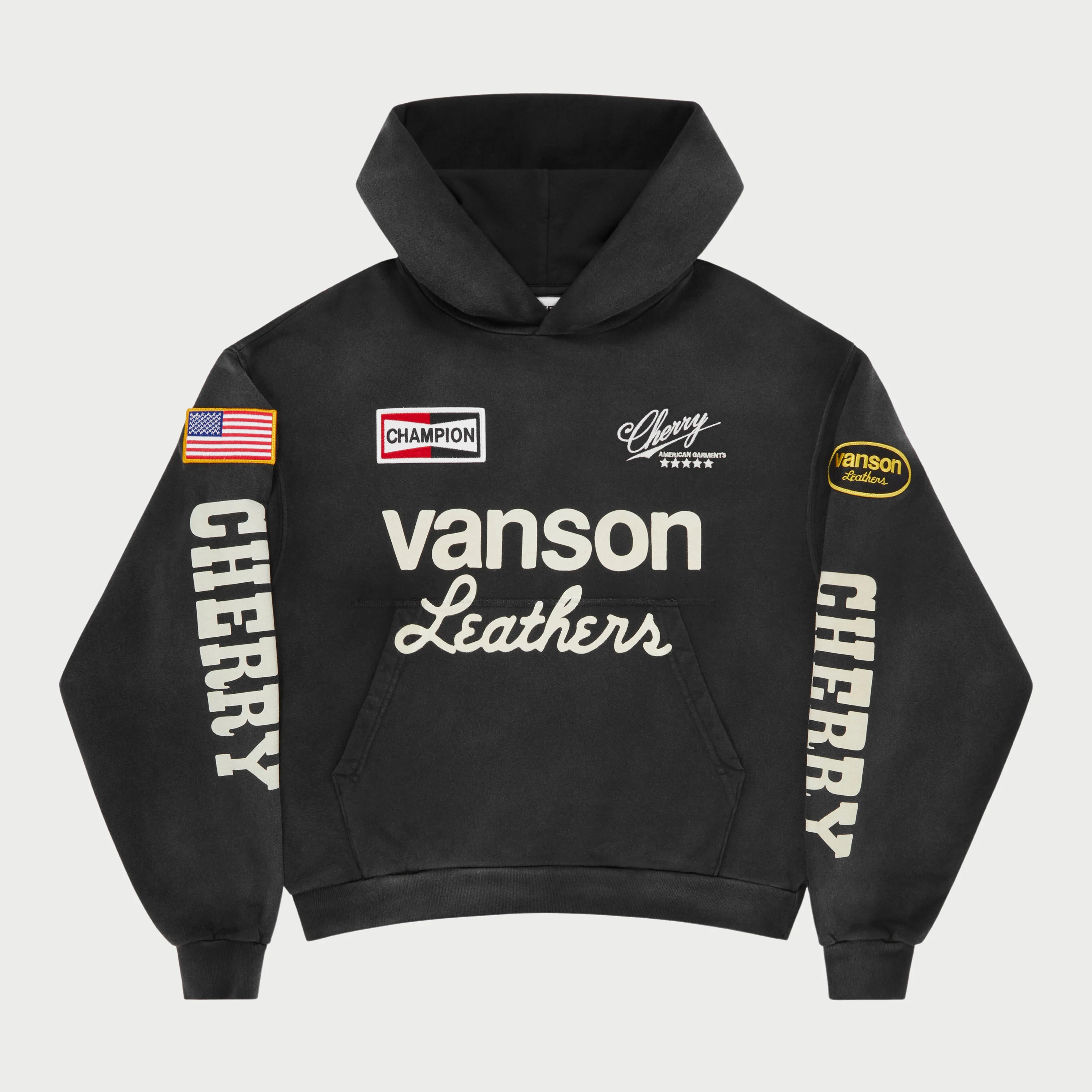 Vanson Hoodie (Vintage Black)
