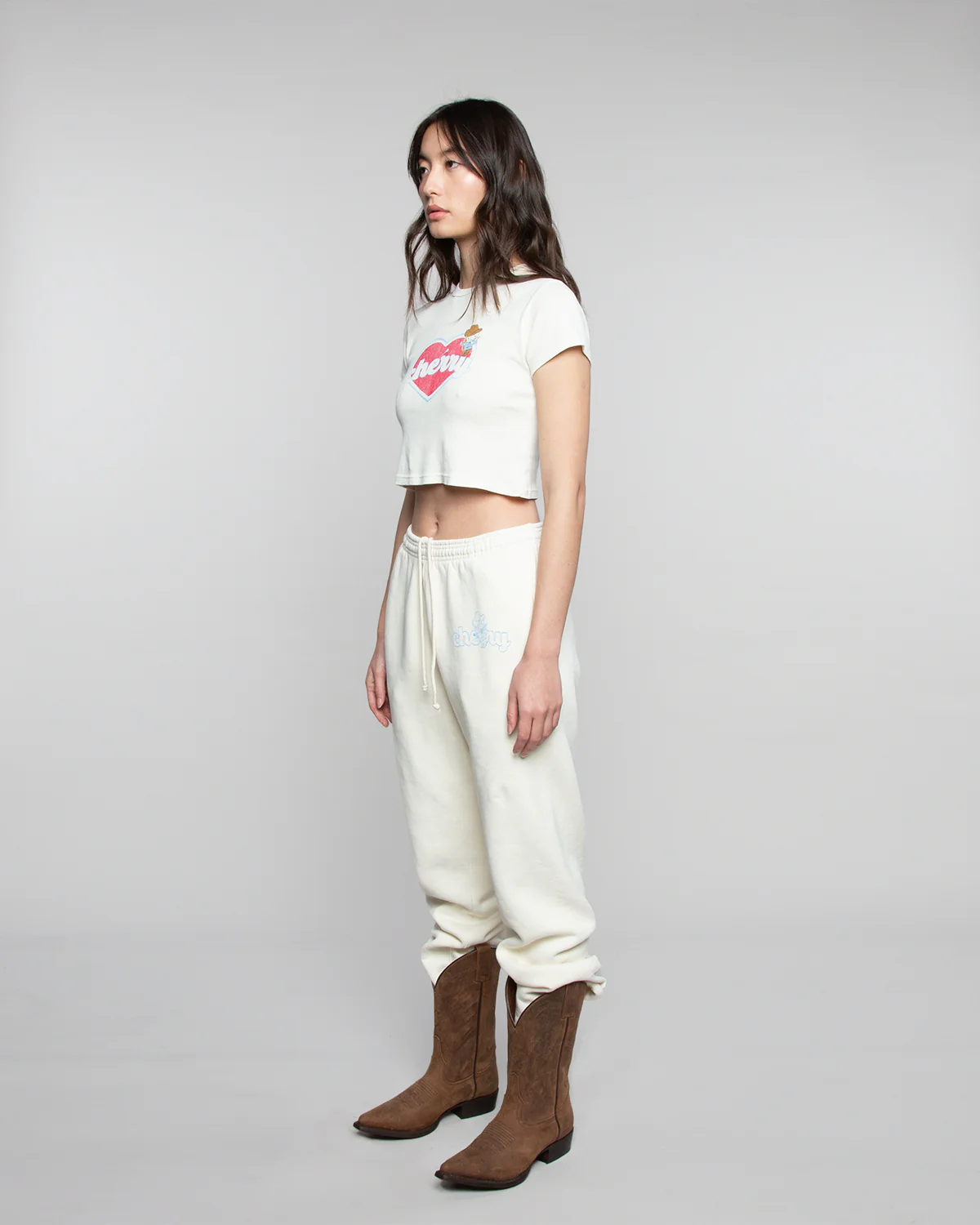 Sakuranbo Cowboy Sweatpant (Cream) - Image 3