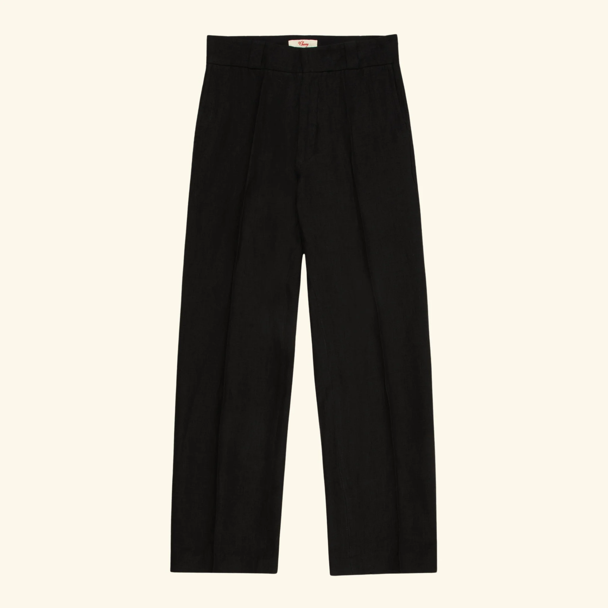 Linen Western Chino Pants (Black)