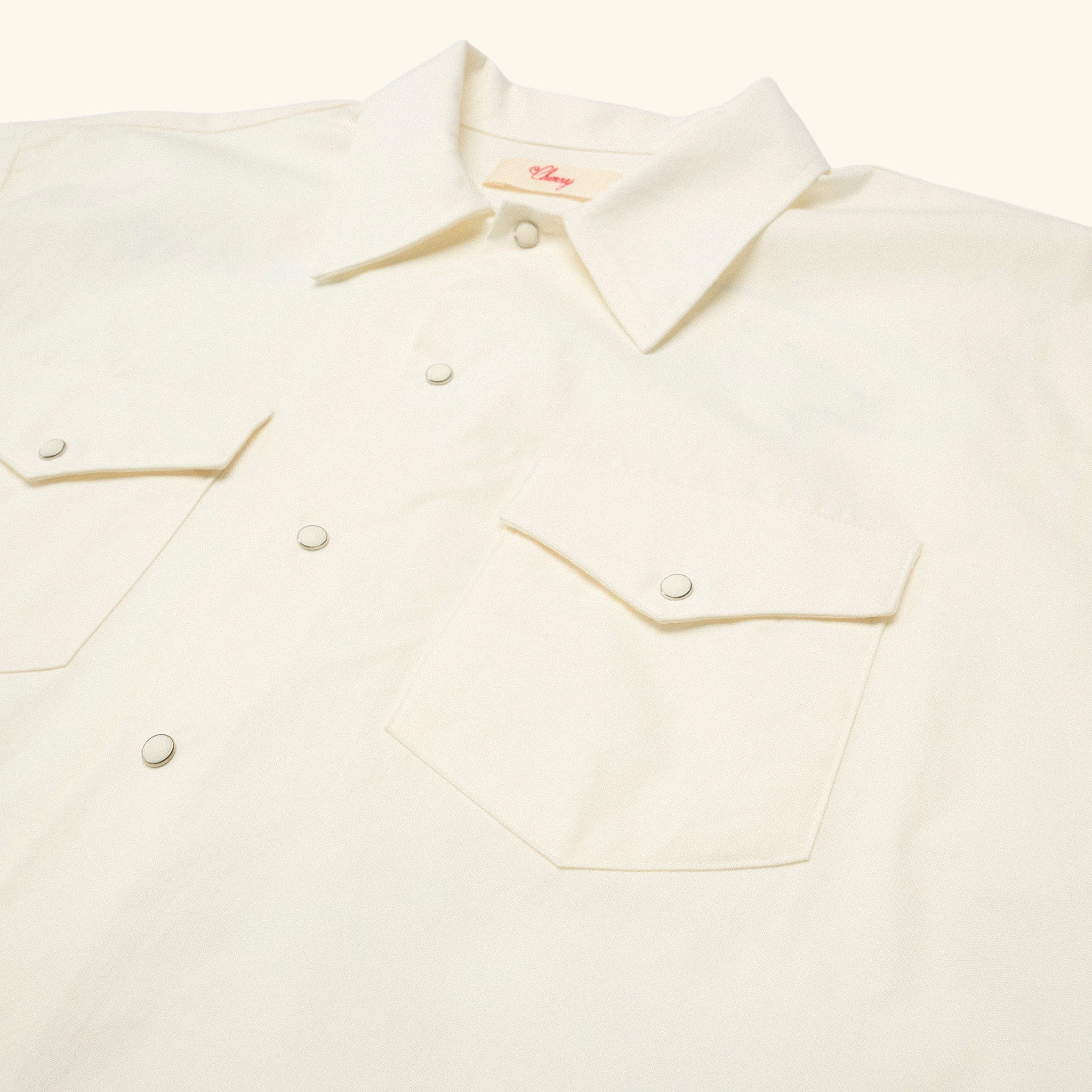 Western Twill Mechanic Shirt (White) - Image 5