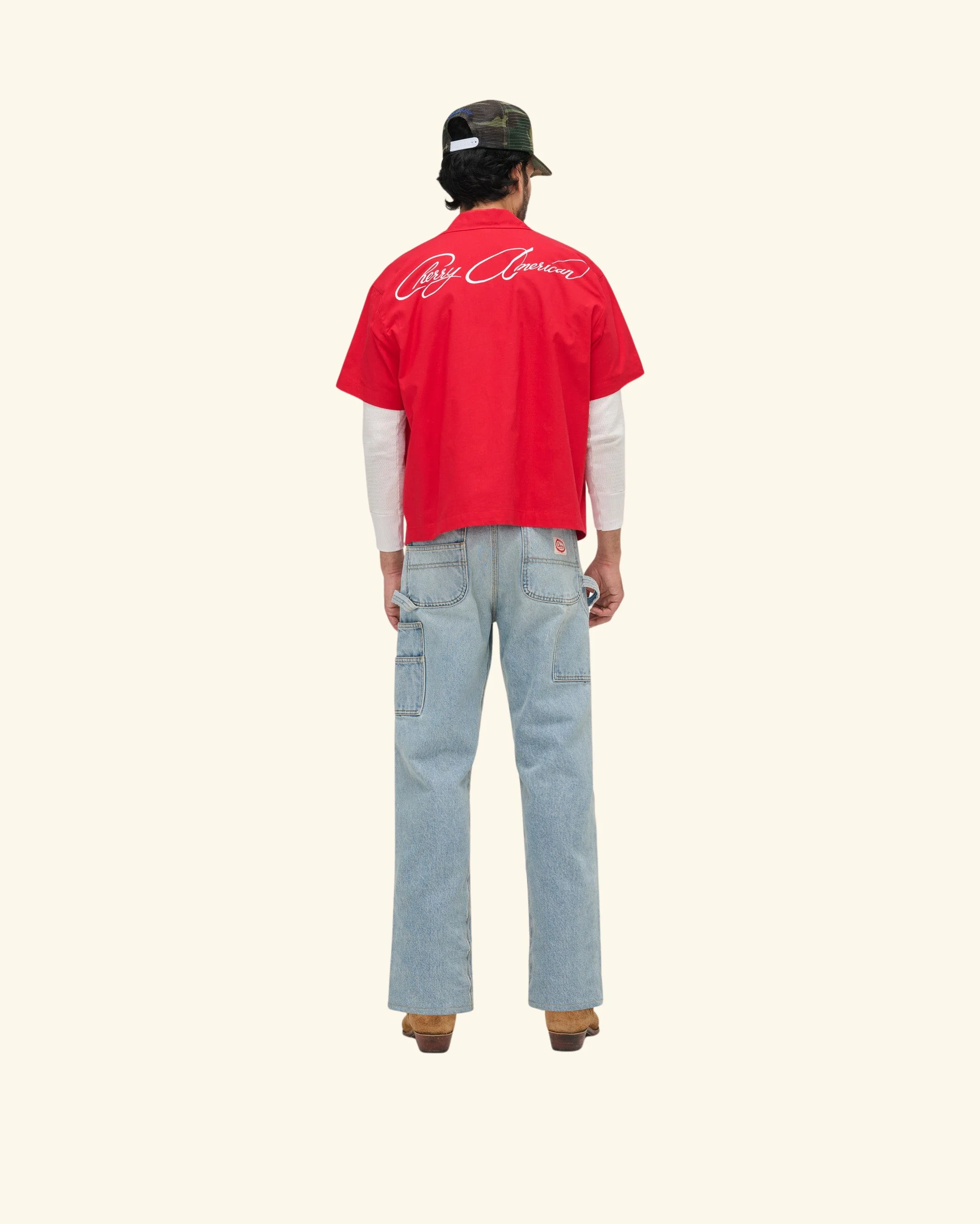 Western Twill Mechanic Shirt (Sun Faded Red) - Image 6
