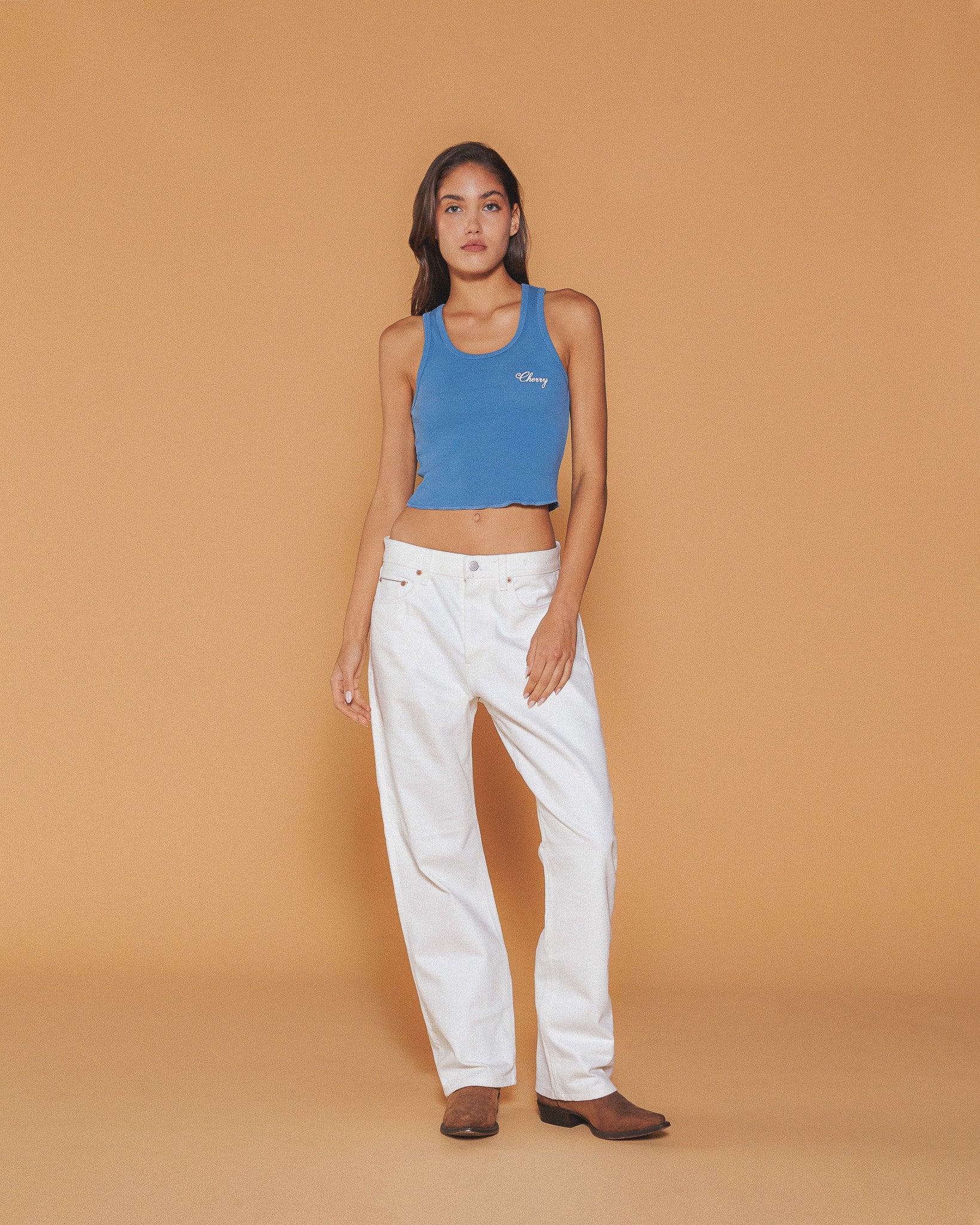 Relaxed Leg 5 Pocket Denim (White) - Image 4