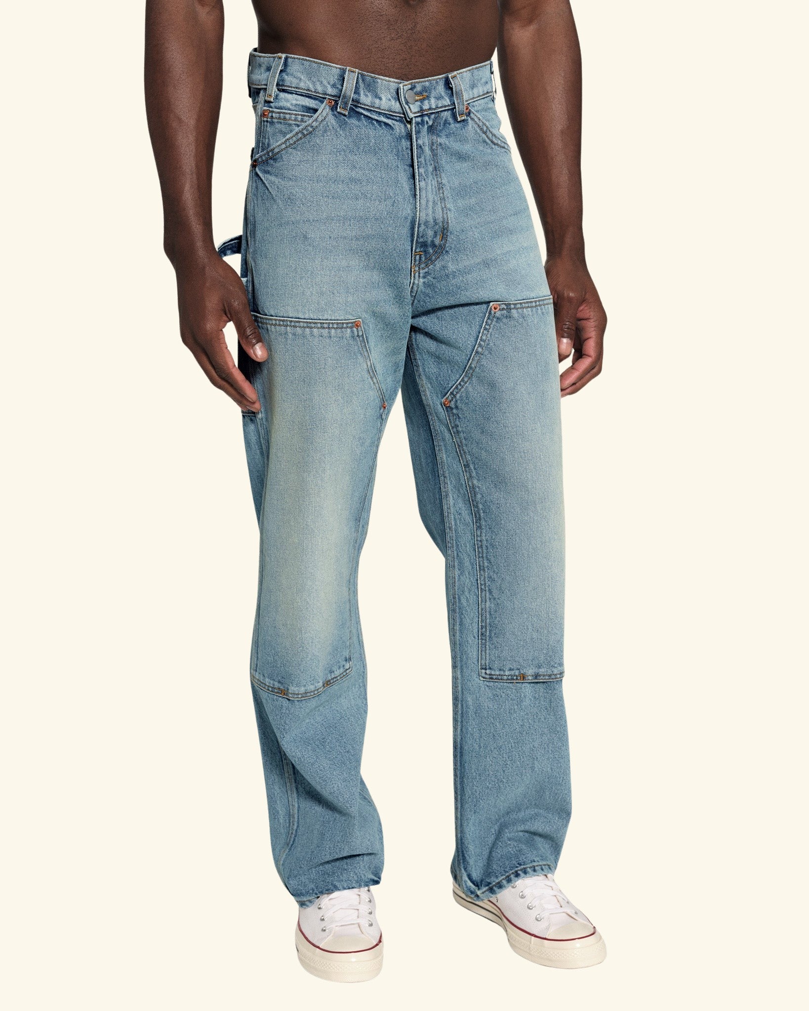 Wide Leg Denim Double Knee - Image 6