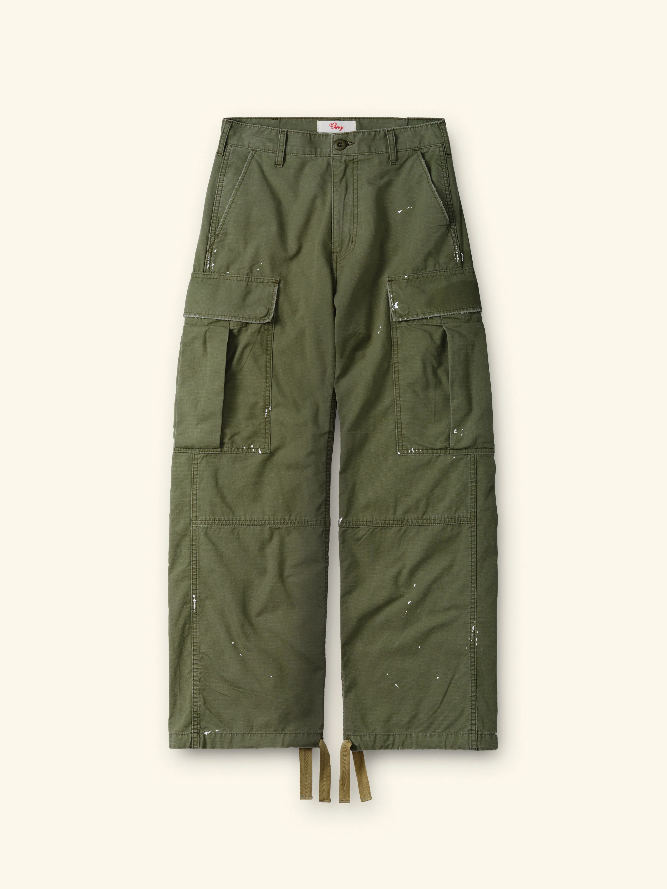 Wide Leg Cargo Pants (Army Green)