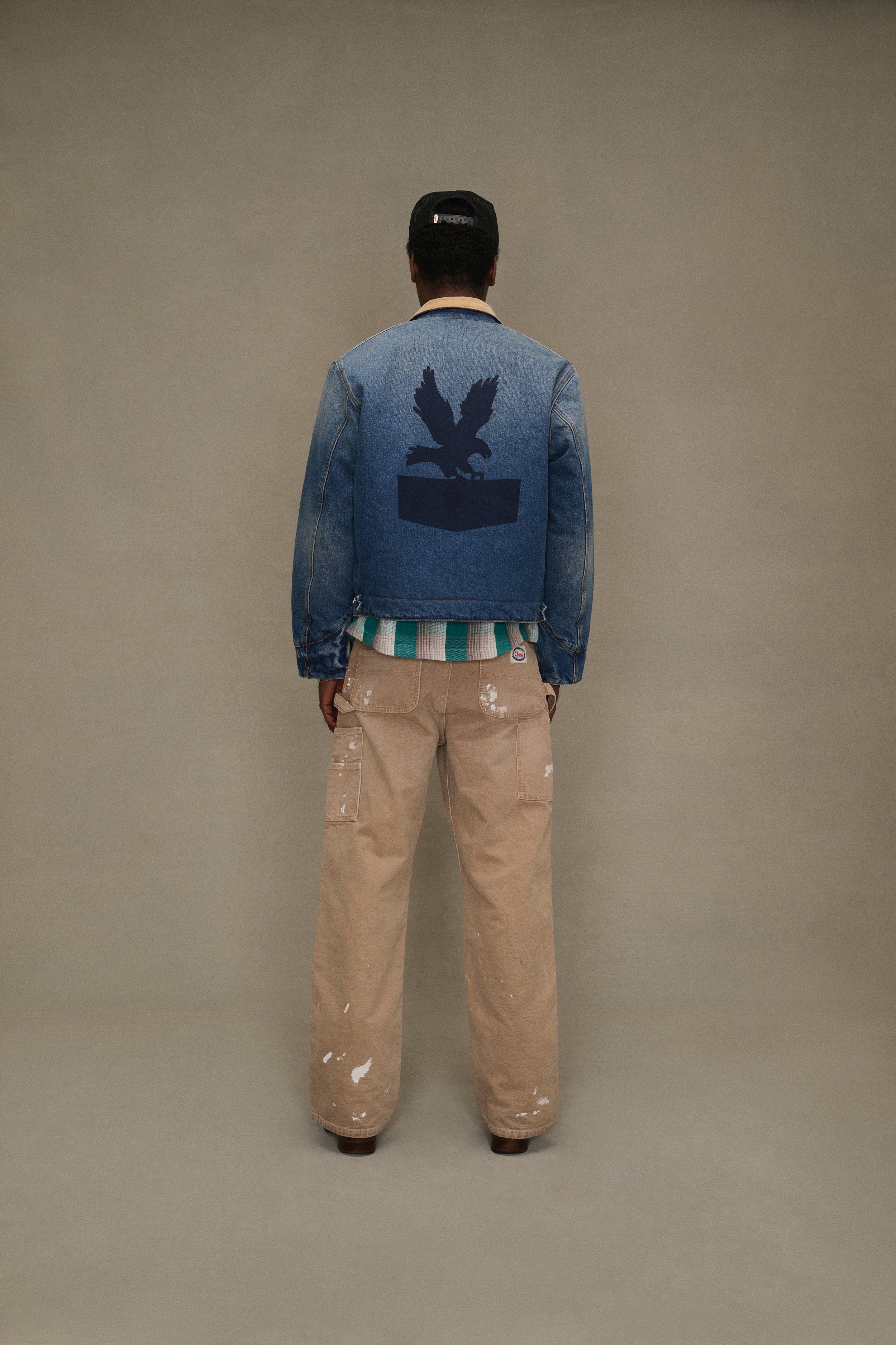 Wide Leg Double Knees Pants (Tan) - Image 6