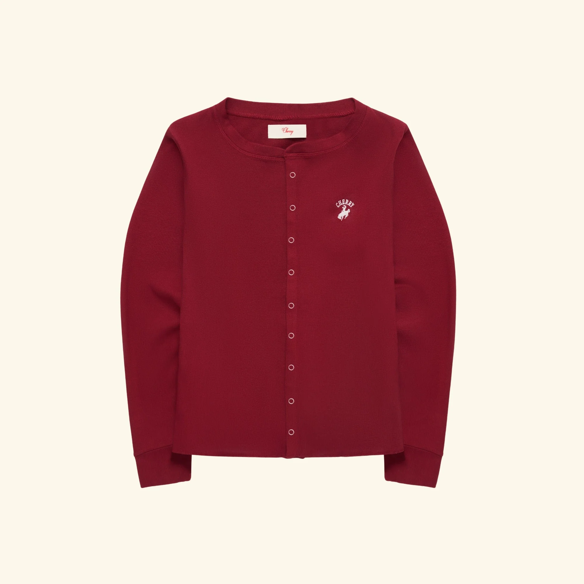 Women's Ribbed Cardigan (Red)