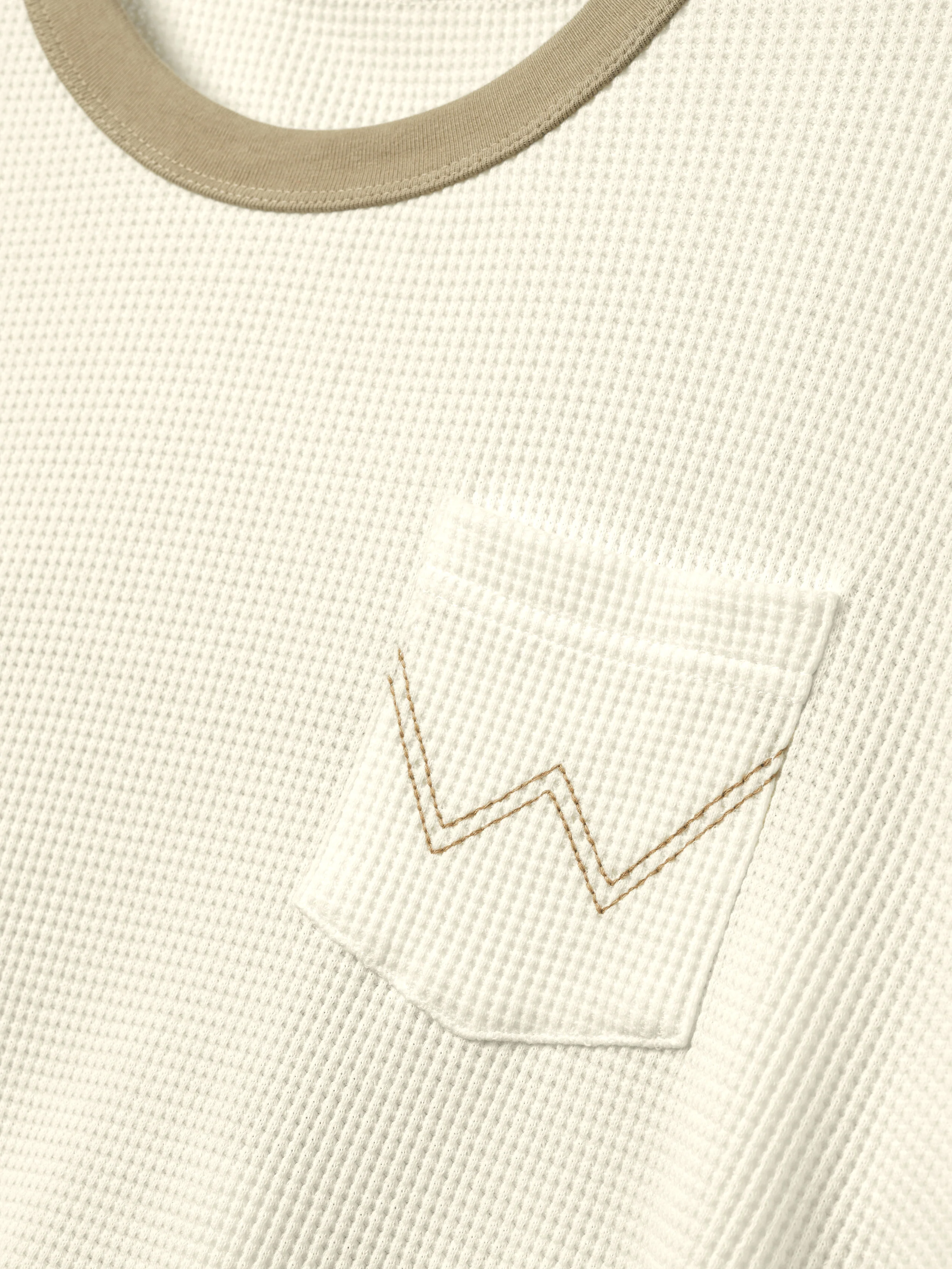 Cherry x Wrangler Pocket Thermal Longsleeve Tee (Cream) - Image 5